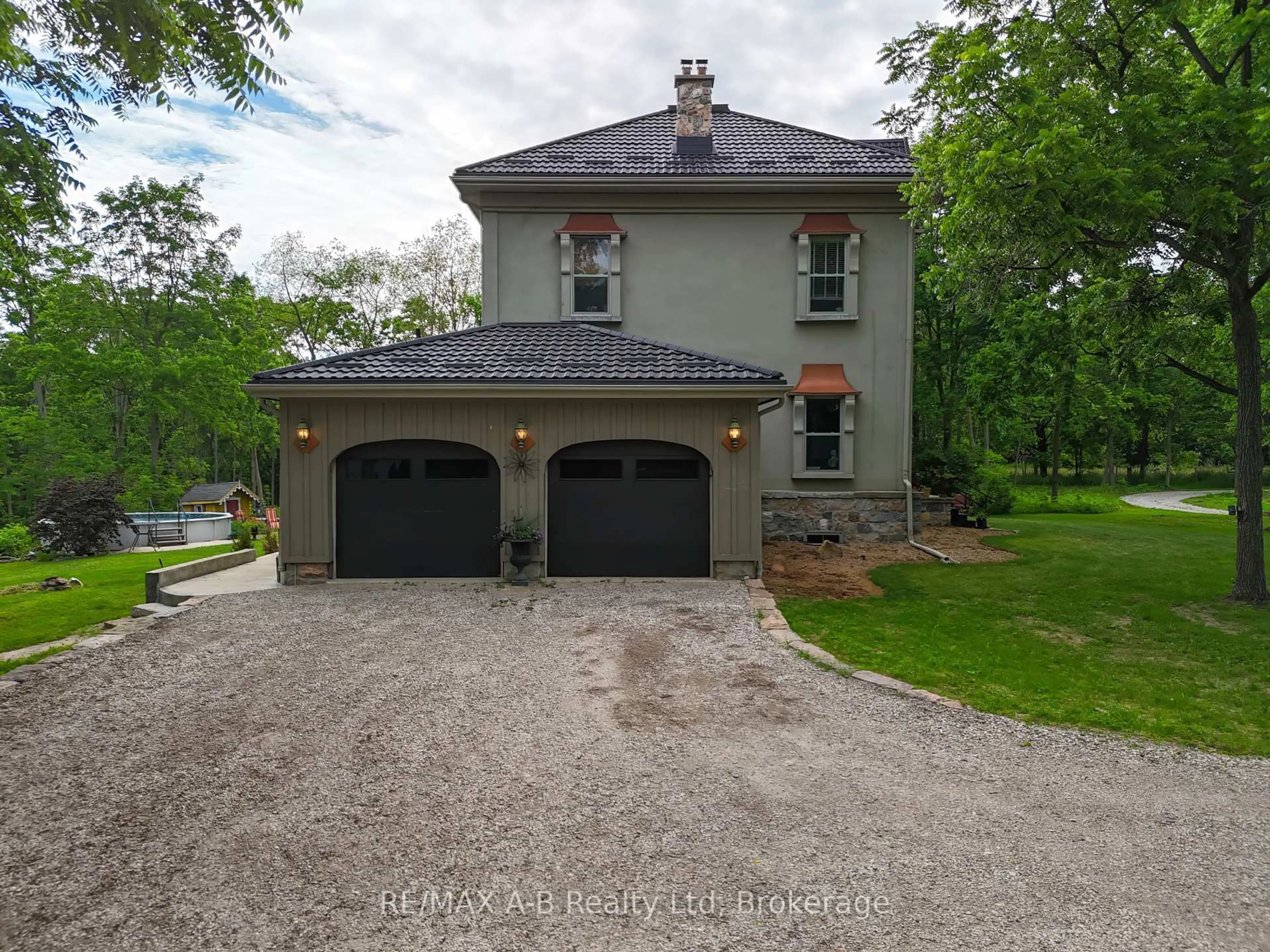 A pic from outside/outdoor area/front of a property/back of a property/a pic from drone, street for 12096 Gale Rd, North Middlesex Ontario N0M 1A0