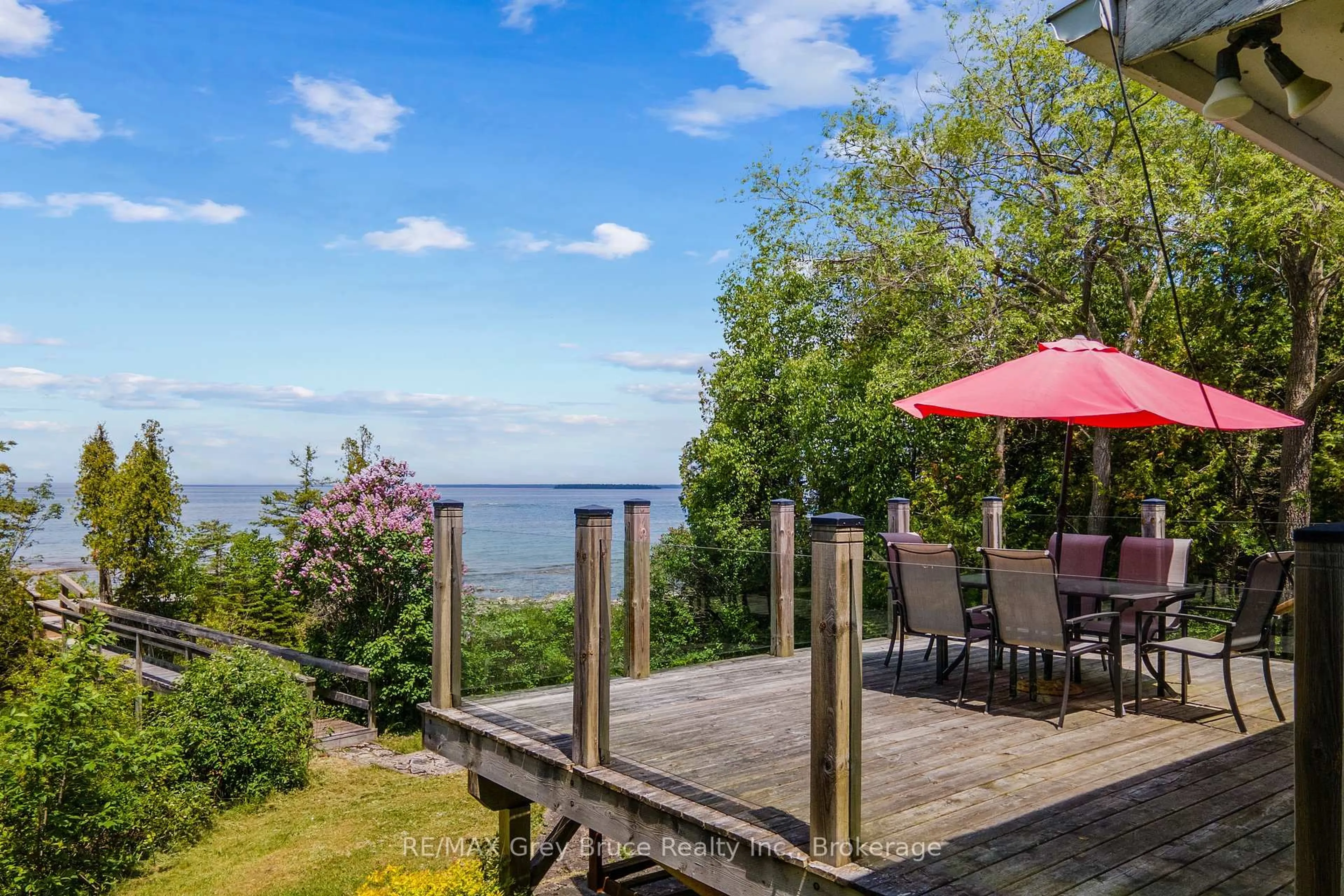 Patio, water/lake/river/ocean view for 54 Zorra Dr, Northern Bruce Peninsula Ontario N0H 2R0
