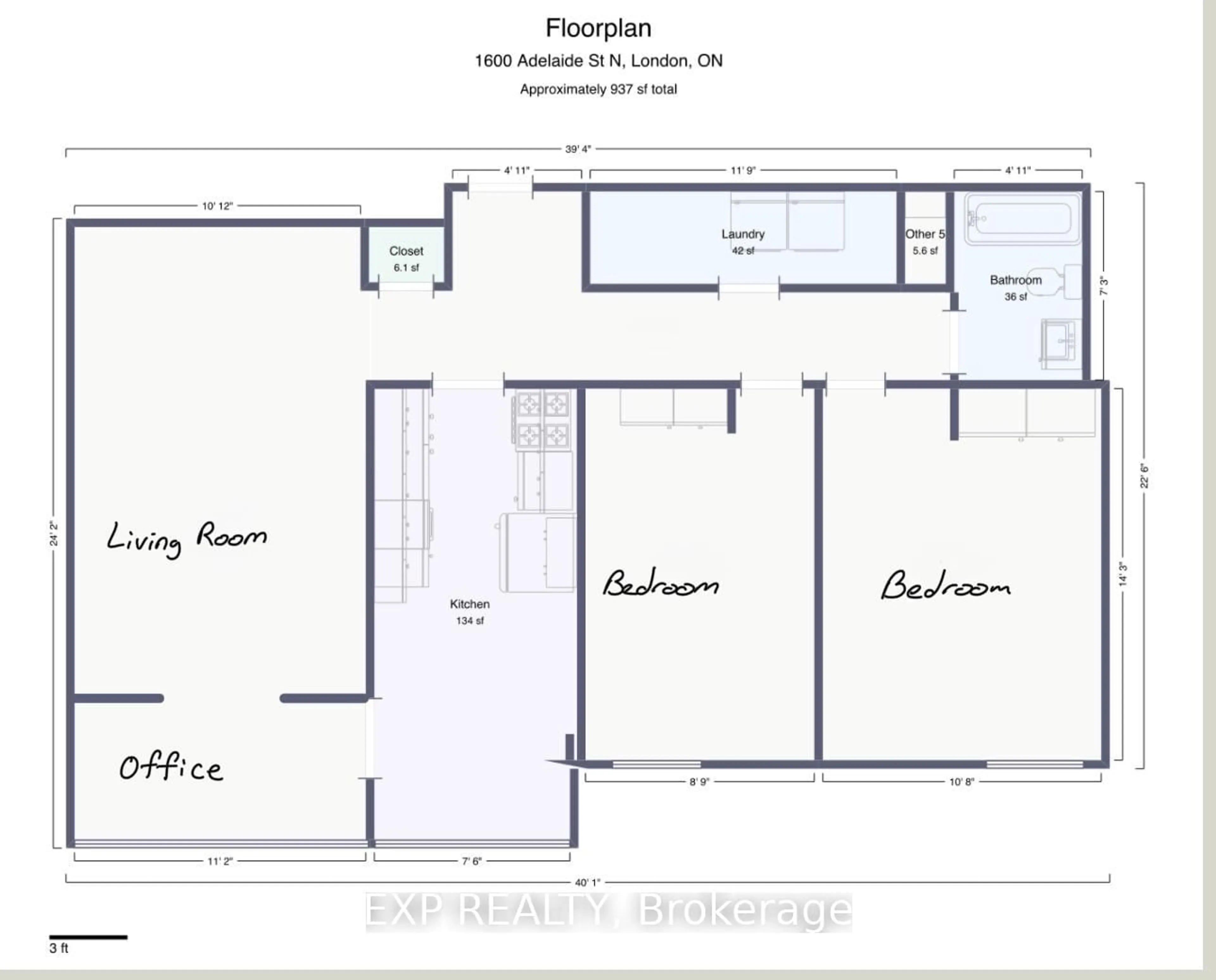 Floor plan for 1600 Adelaide St #611, London North Ontario N5X 3H6