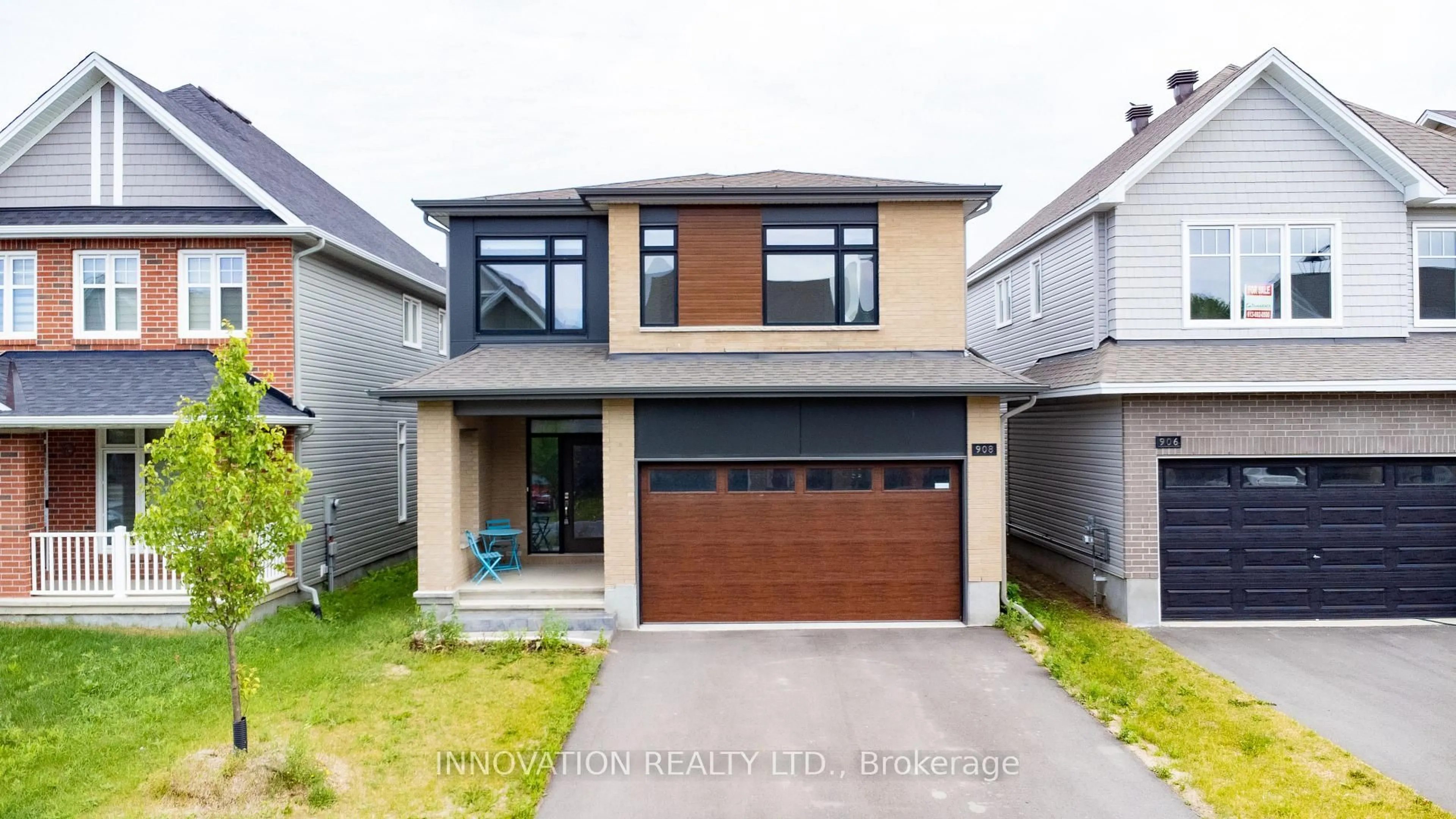 Home with vinyl exterior material, street for 908 Echinacea Row, Ottawa Ontario K2J 7A3