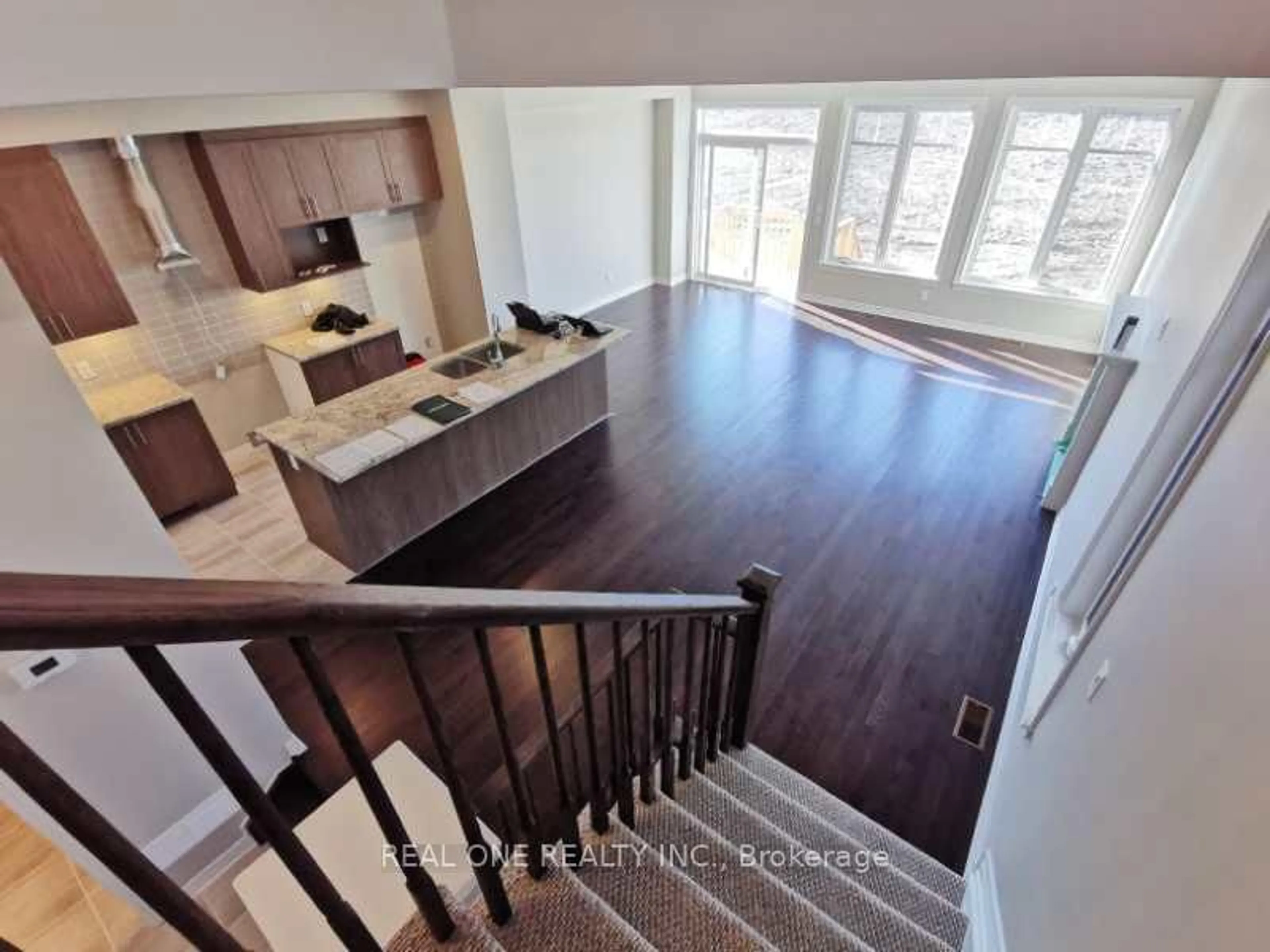 Open concept kitchen, wood/laminate floor for 1105 Barrow Ave, Kingston Ontario K7M 0G5