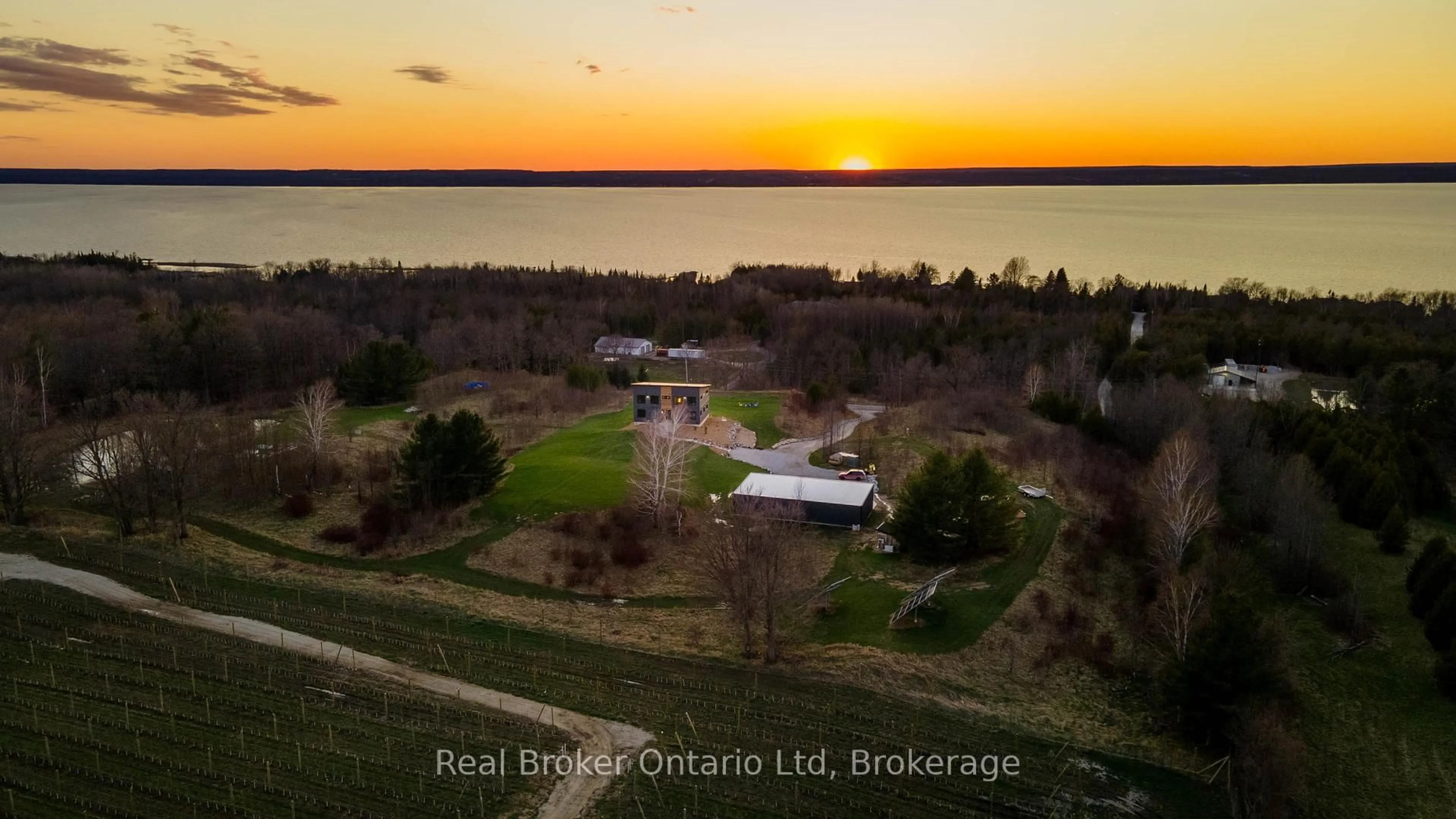 A pic from outside/outdoor area/front of a property/back of a property/a pic from drone, water/lake/river/ocean view for 359801 Bayshore Rd, Meaford Ontario N0H 1B0