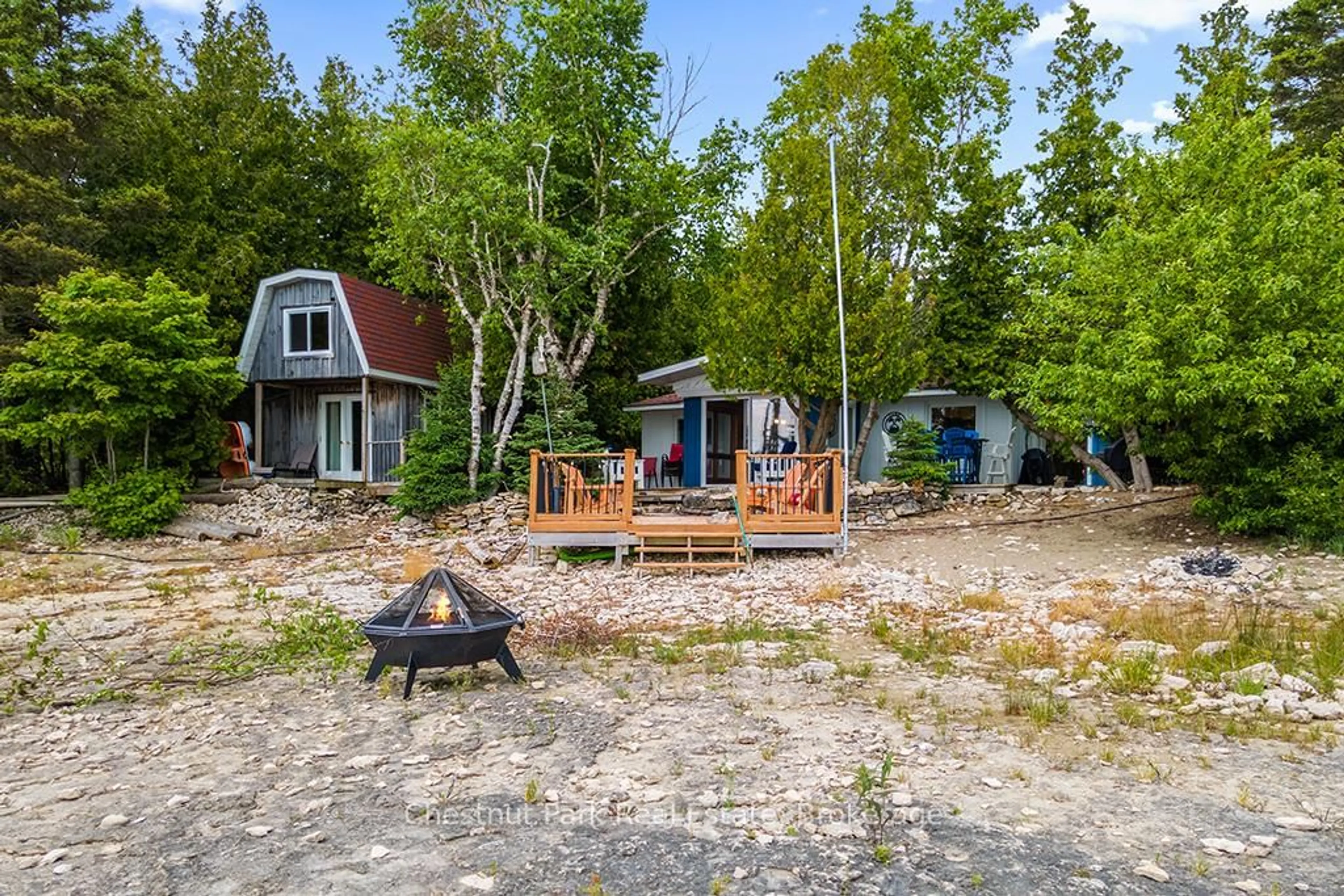 Patio, water/lake/river/ocean view for 21 Indian Harbour Rd, Northern Bruce Peninsula Ontario N0H 2R0