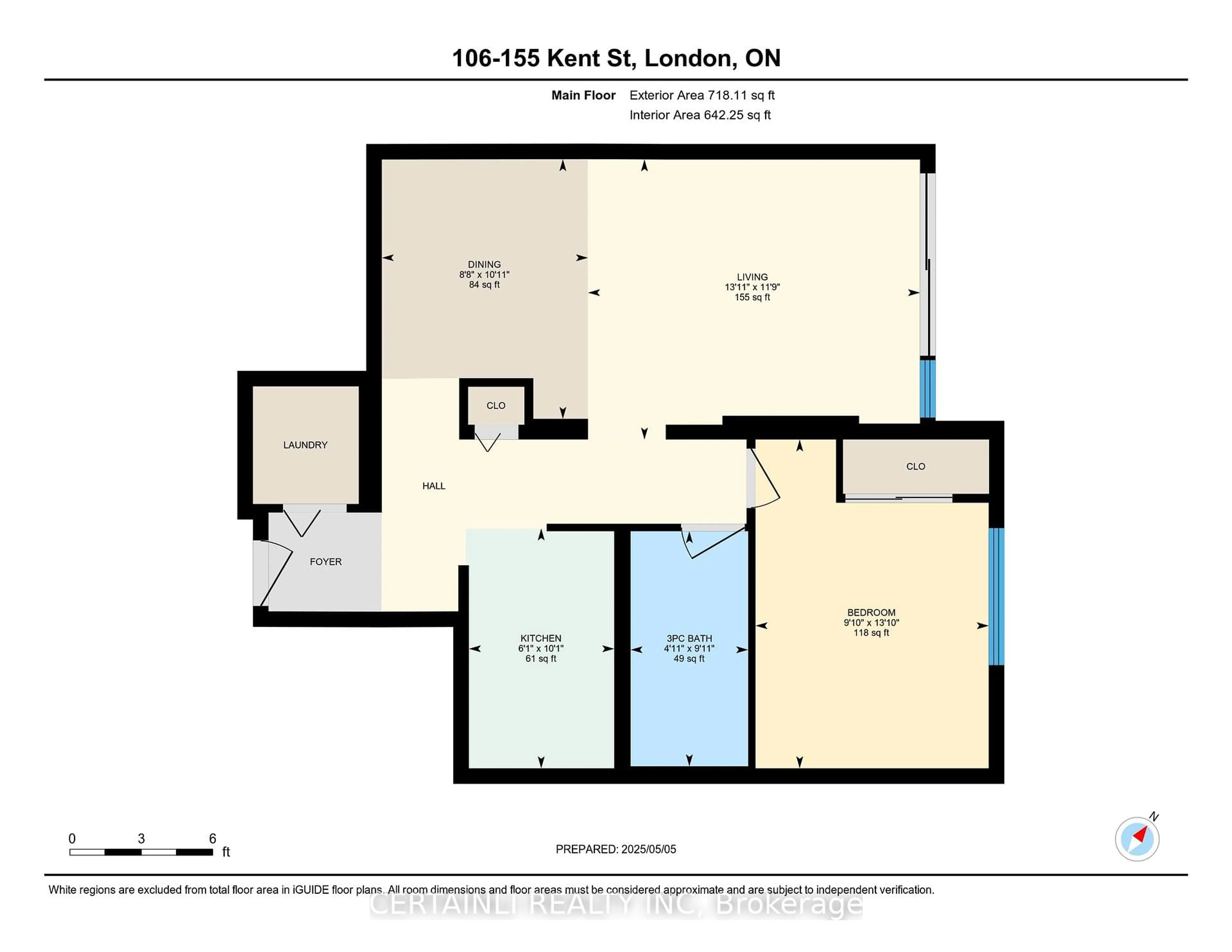 Floor plan for 155 Kent St #106, London East Ontario N6A 5N7
