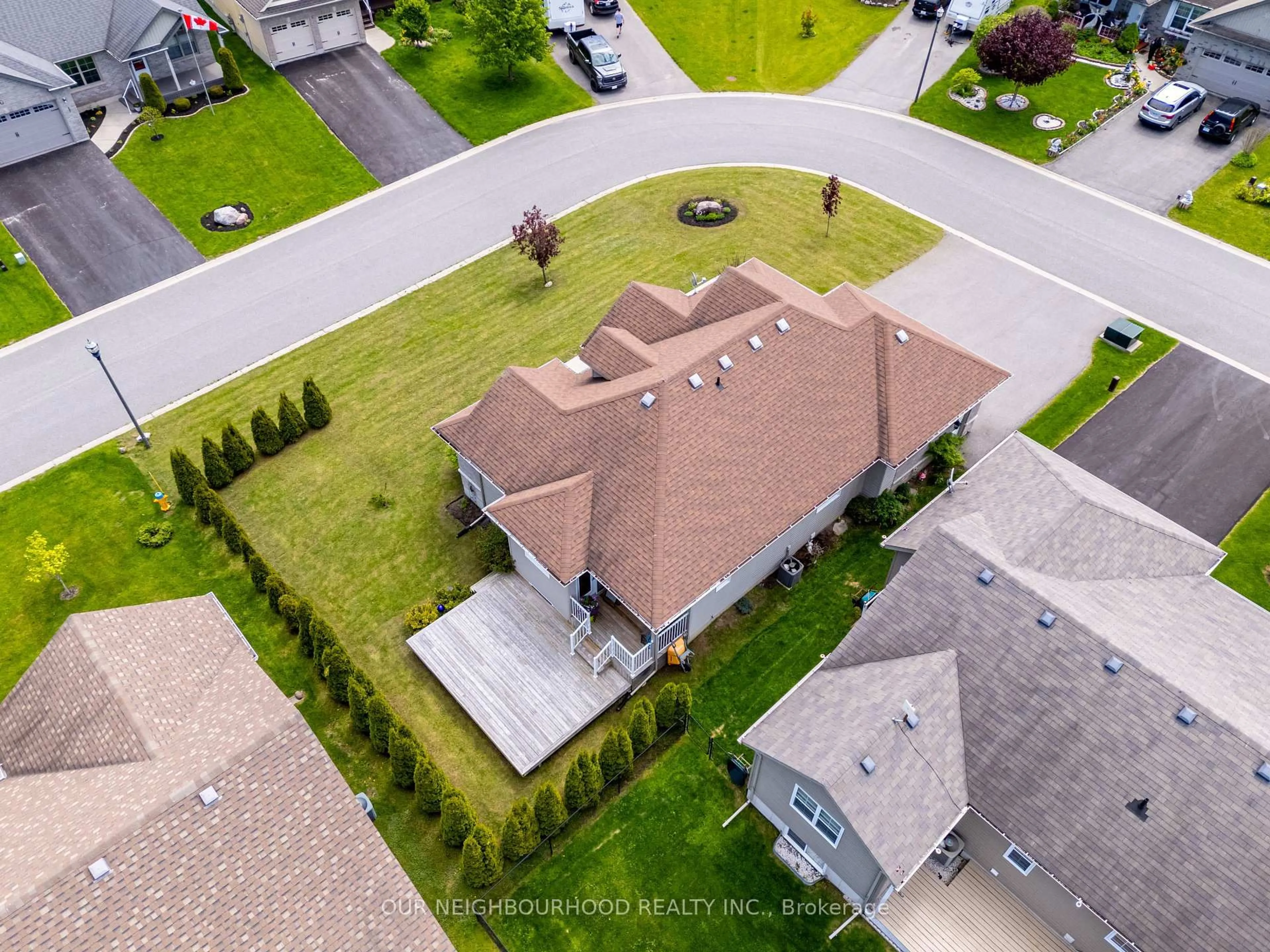 A pic from outside/outdoor area/front of a property/back of a property/a pic from drone, street for 16 Cortland Cres, Cramahe Ontario K0K 1S0
