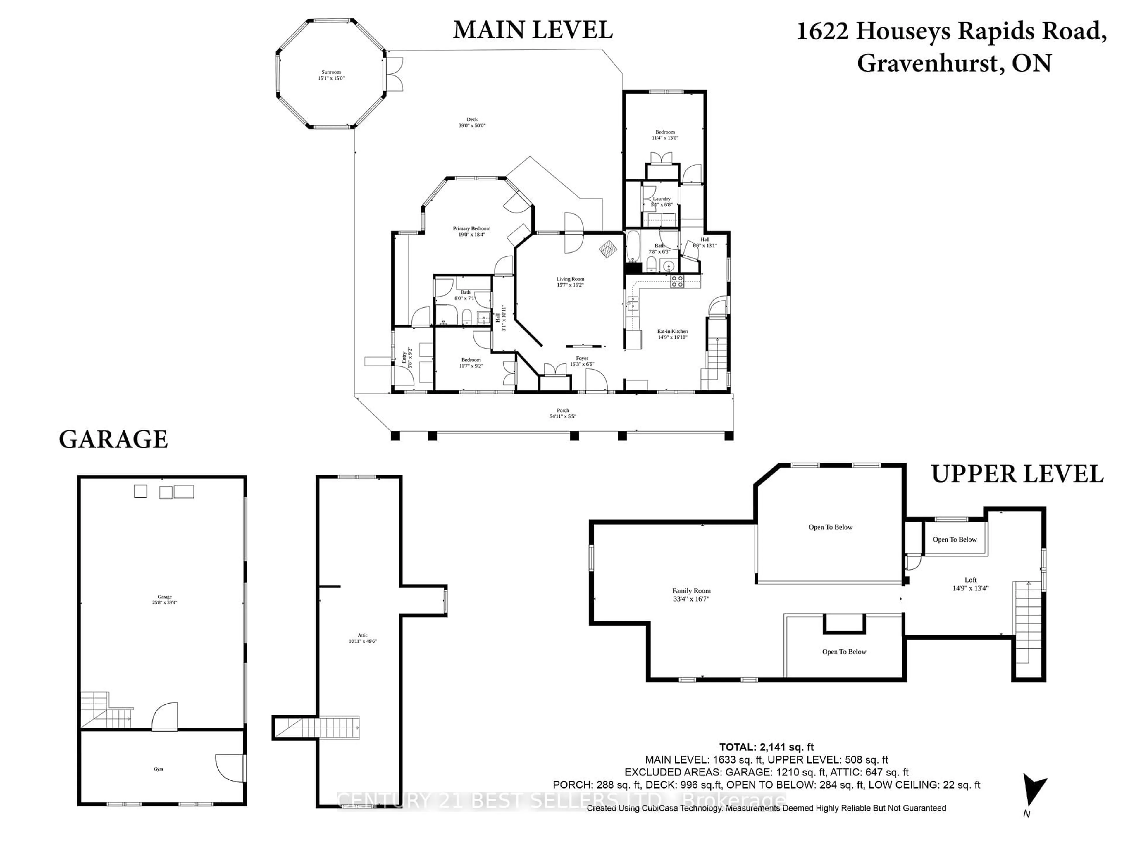 Floor plan for 1622 Houseys Rapids Rd, Gravenhurst Ontario P1P 1R3