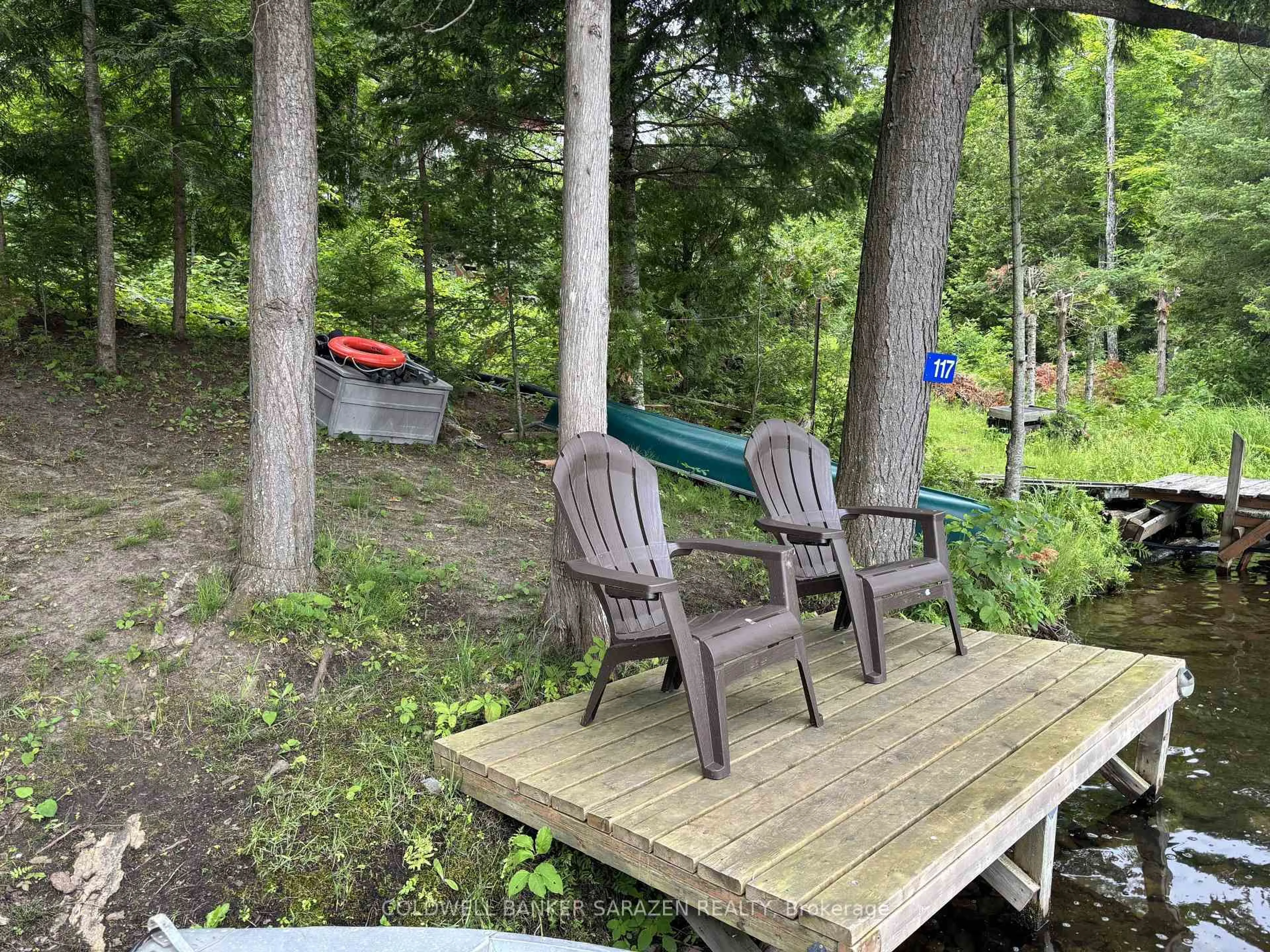 Patio, forest/trees view for 117 Raycroft Peninsula Pt, White Lake Ontario K0A 3L0