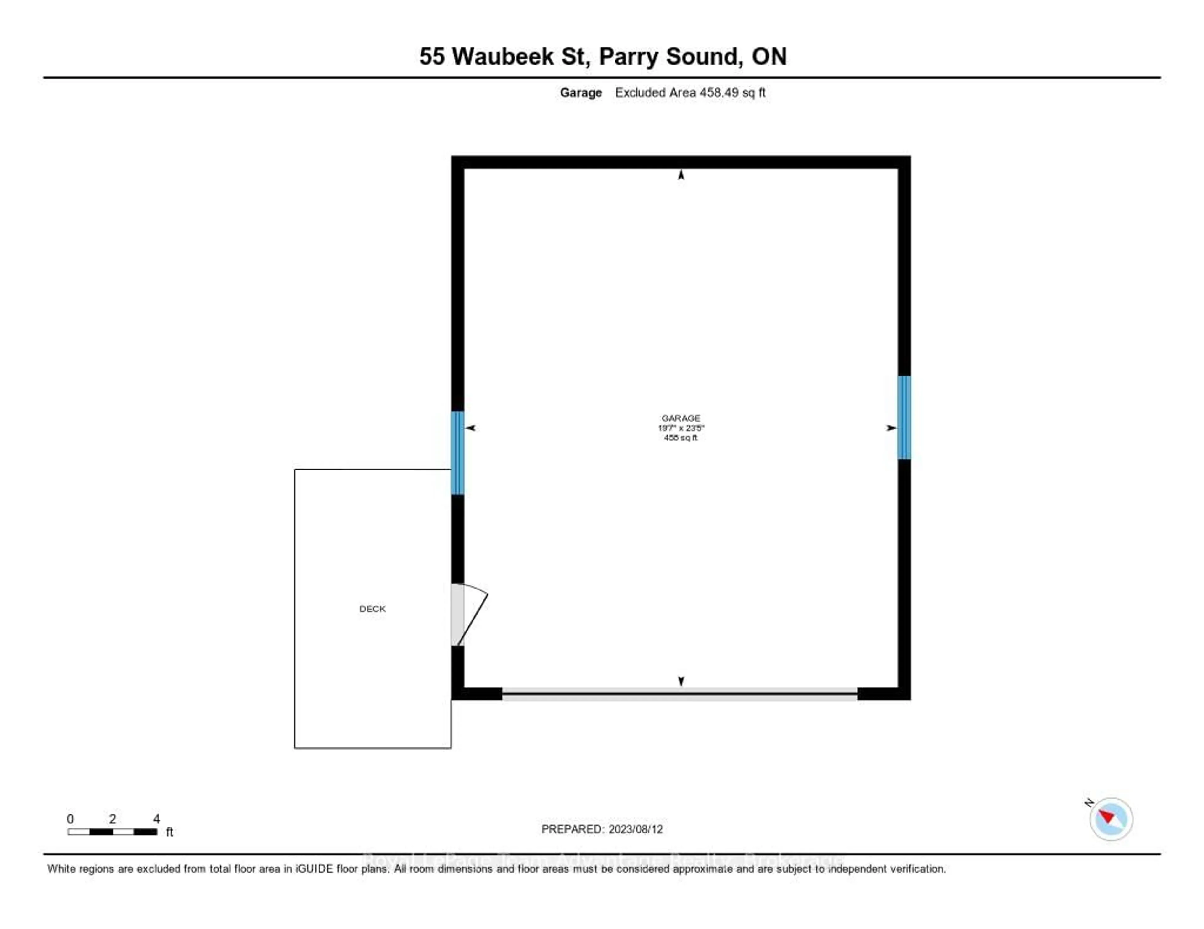 Floor plan for 55 Waubeek St, Parry Sound Ontario P2A 1C4