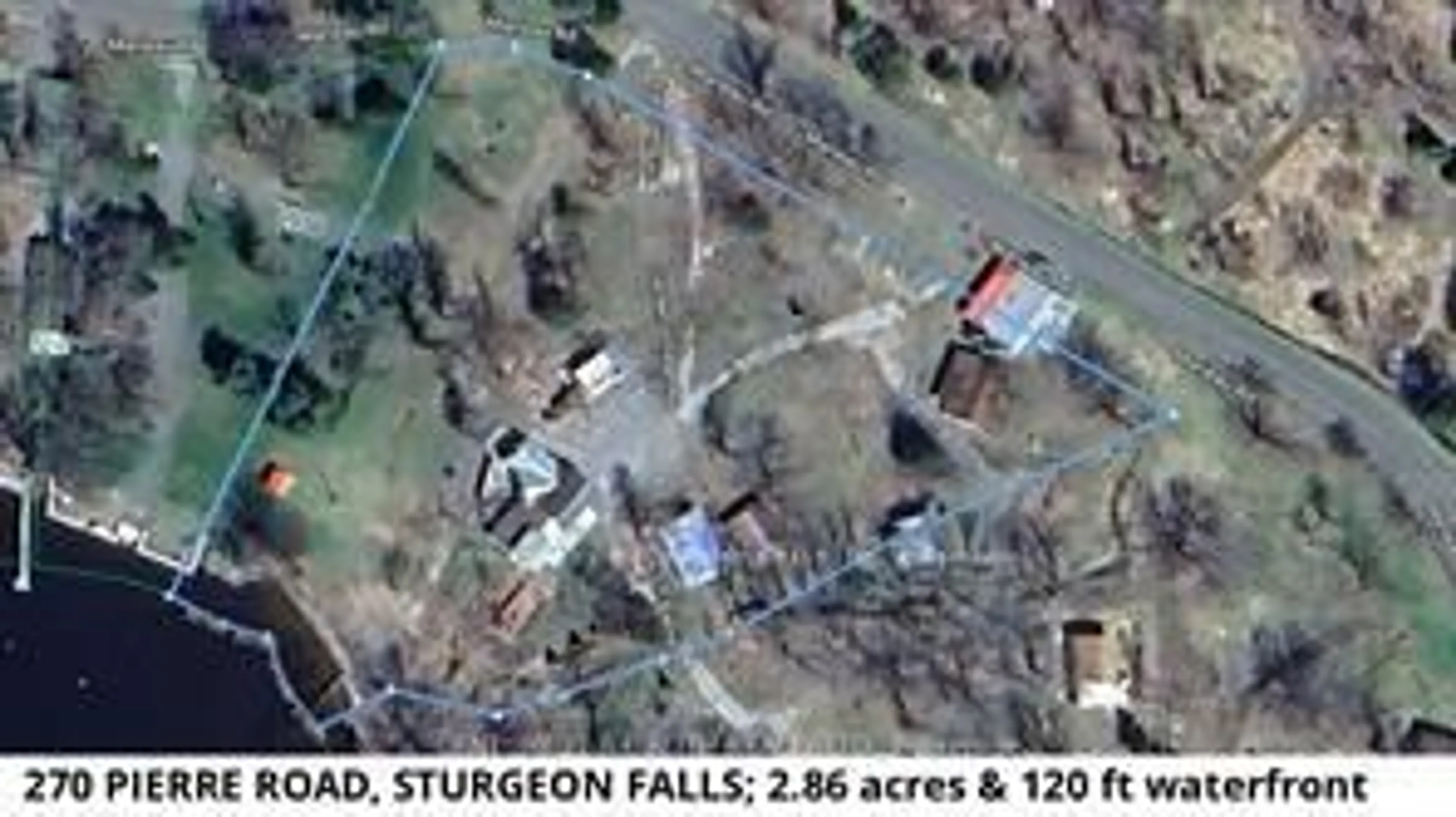 A pic from outside/outdoor area/front of a property/back of a property/a pic from drone, street for 270 PIERRE Rd, West Nipissing Ontario P2B 2W8