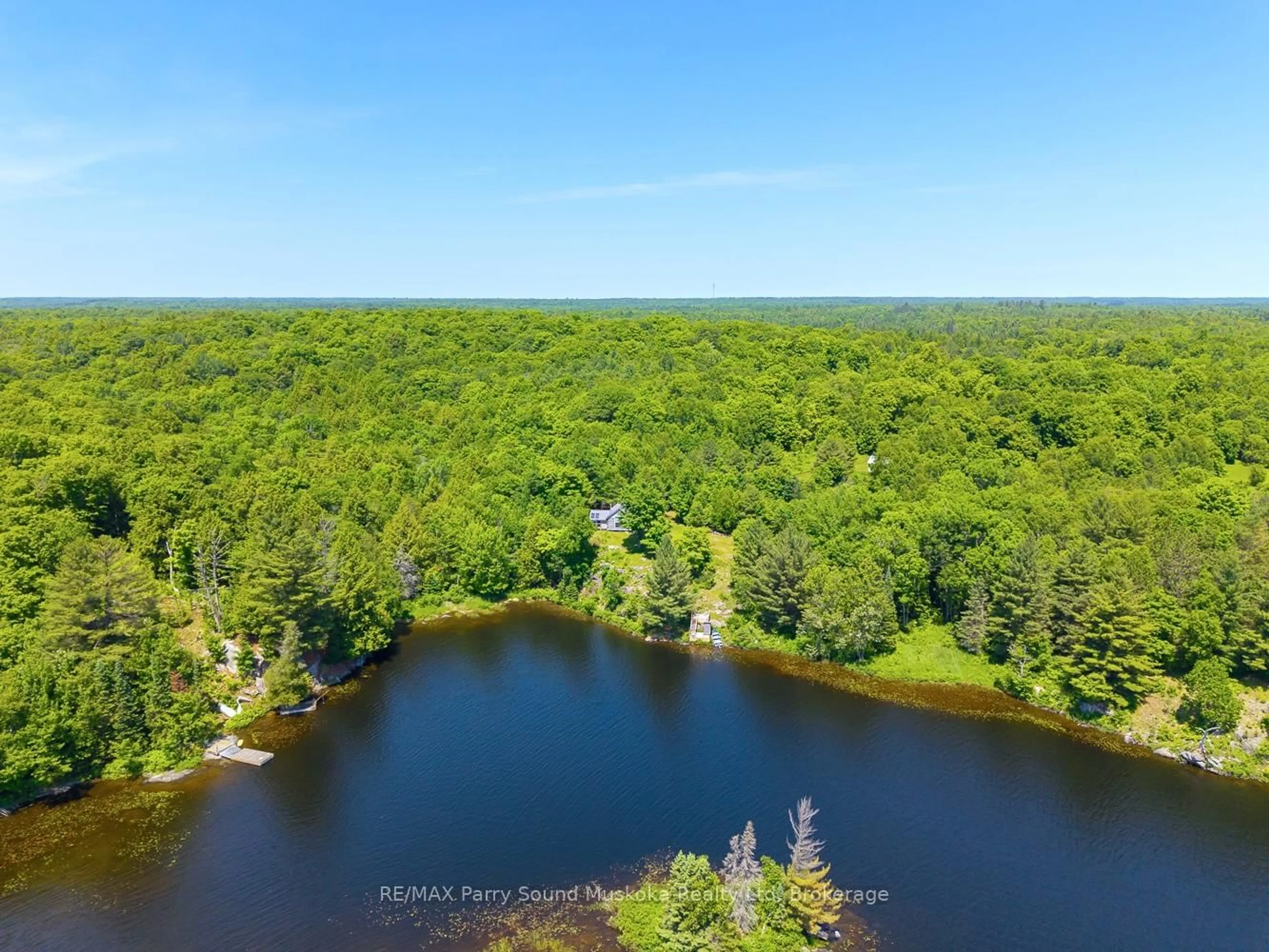 A pic from outside/outdoor area/front of a property/back of a property/a pic from drone, water/lake/river/ocean view for 292B Birch Point Rd, Parry Sound Remote Area Ontario P0H 1A0