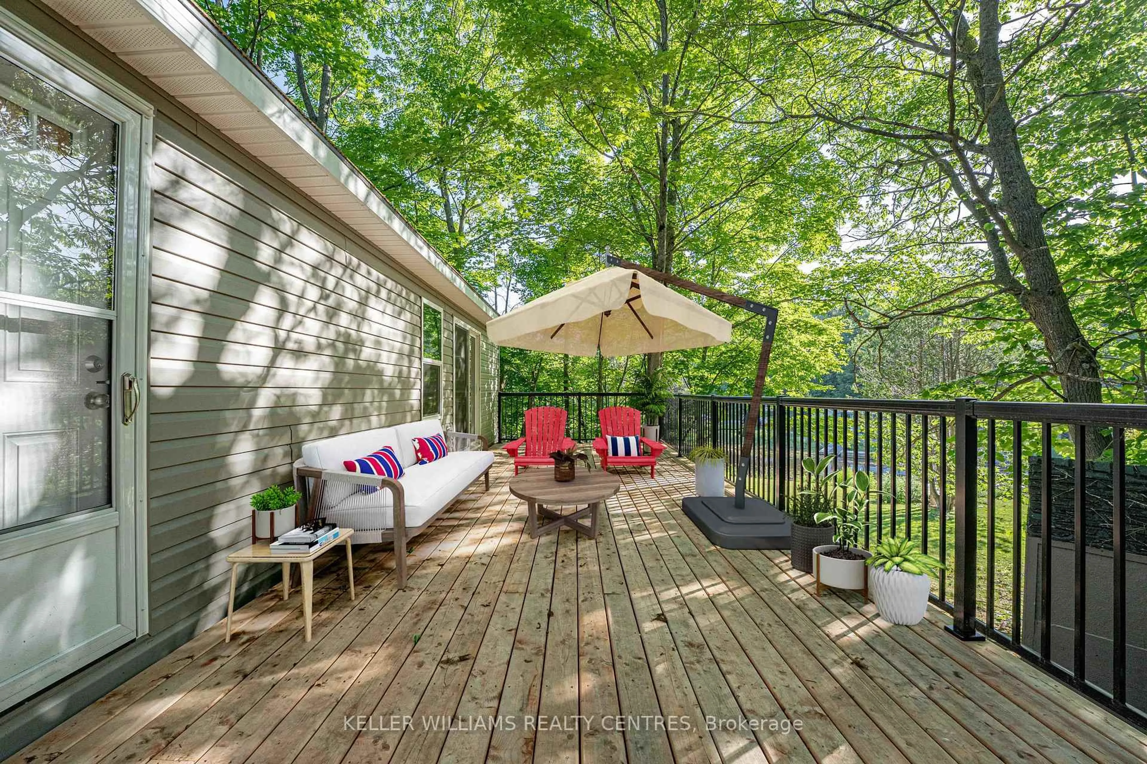 Patio, forest/trees view for 202 Hidden Glen Rd ##94, Georgian Bay Ontario L0K 1S0