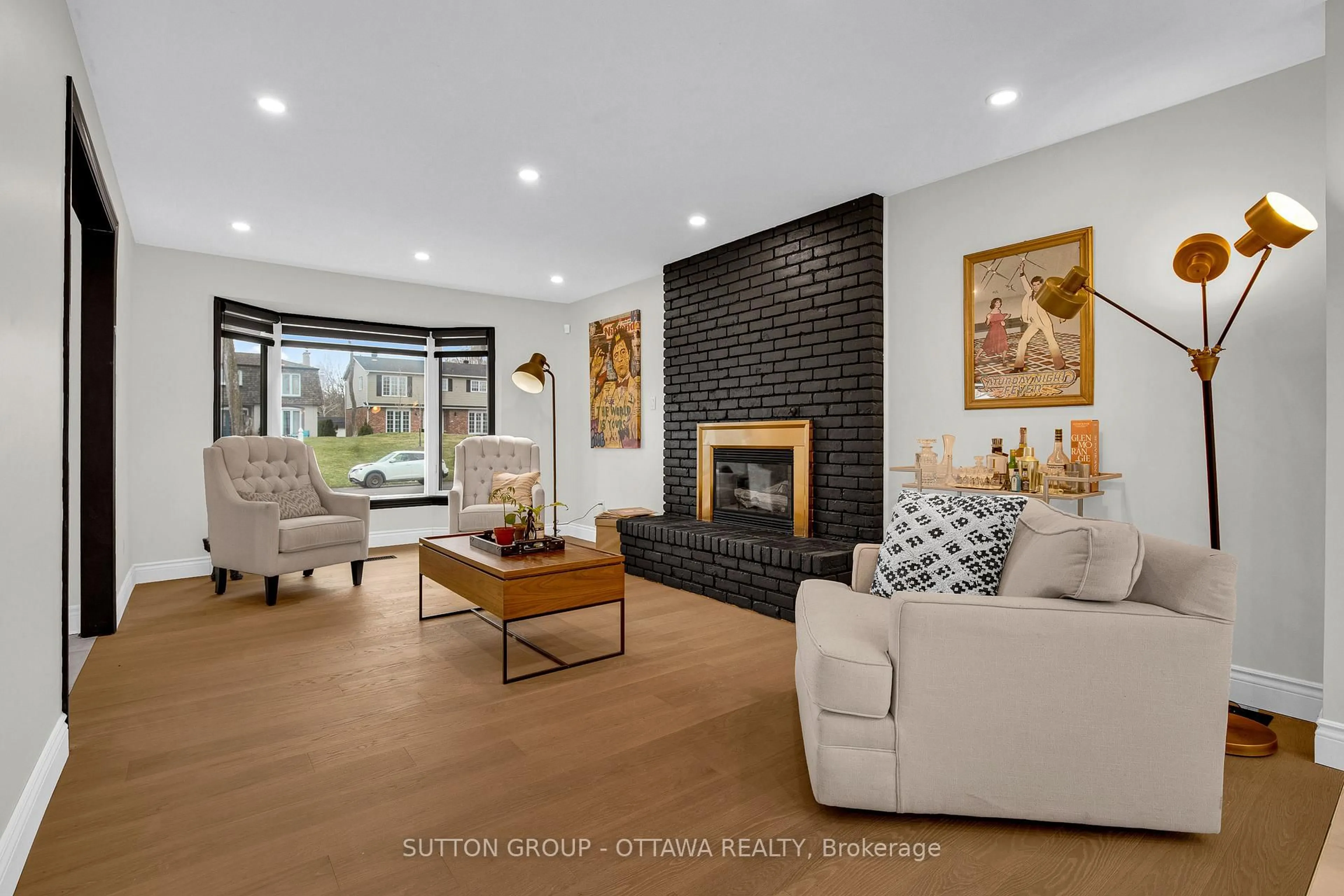 Living room with furniture, ceramic/tile floor for 13 Weatherwood Cres, Ottawa Ontario K2E 7C5
