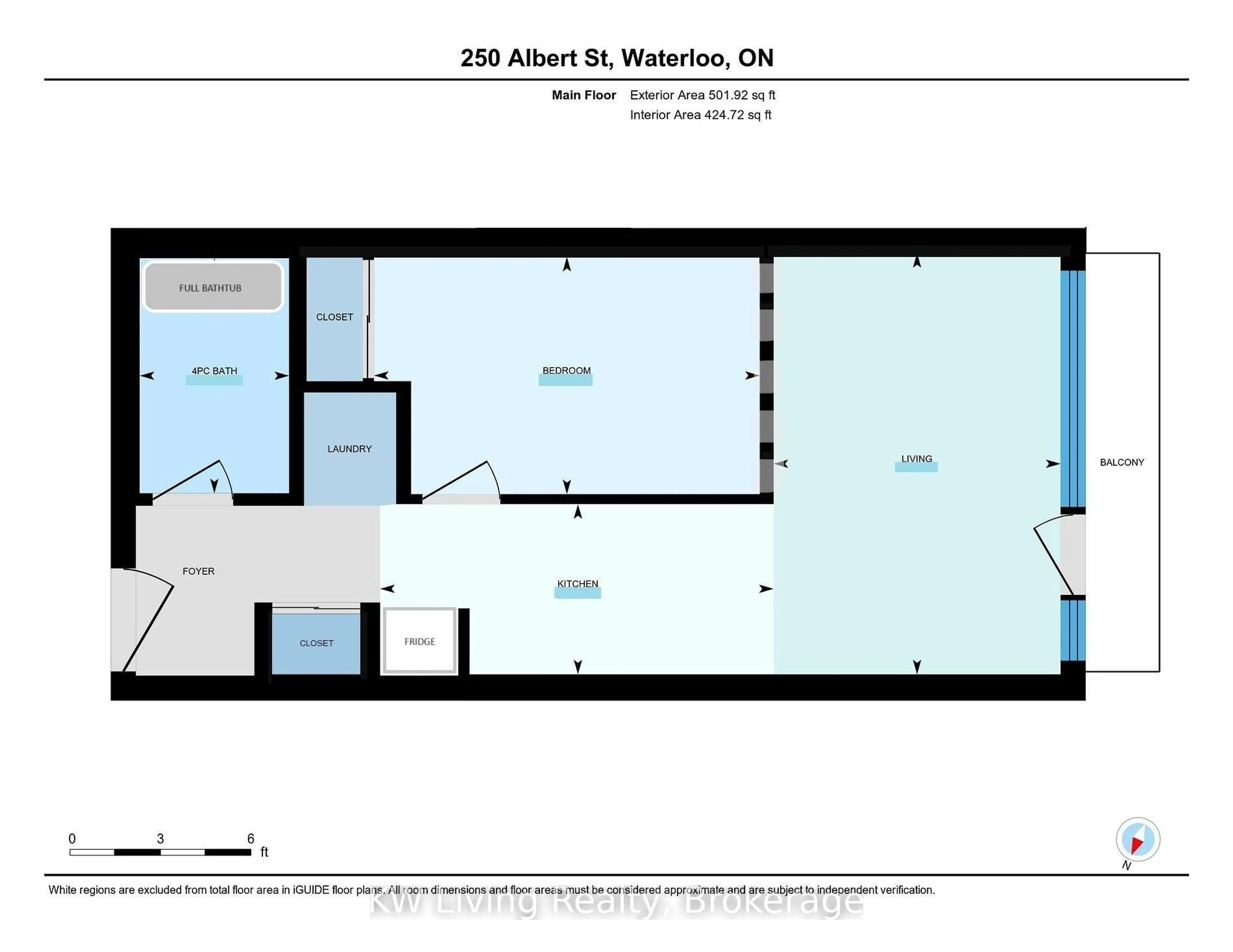 Floor plan for 250 Albert St #314, Waterloo Ontario N2L 0H5
