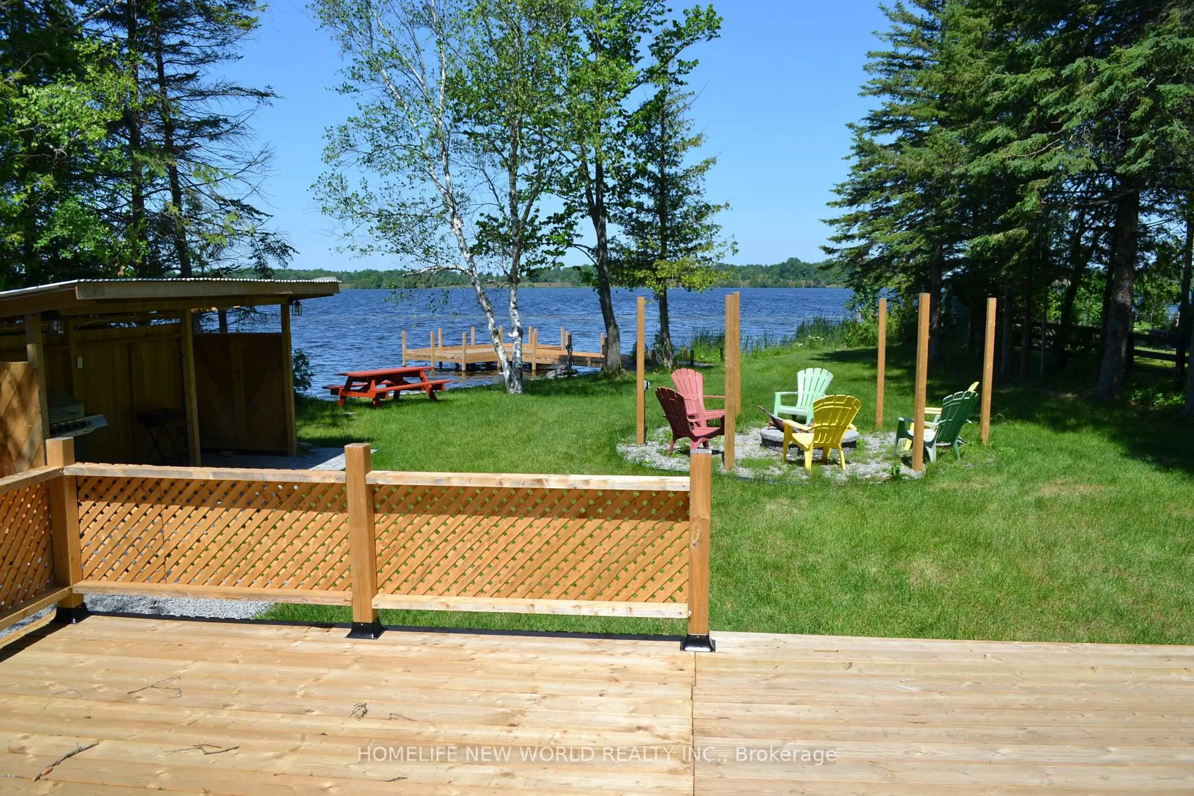 Patio, water/lake/river/ocean view for 1391 Portage Rd, Kawartha Lakes Ontario K0M 2B0