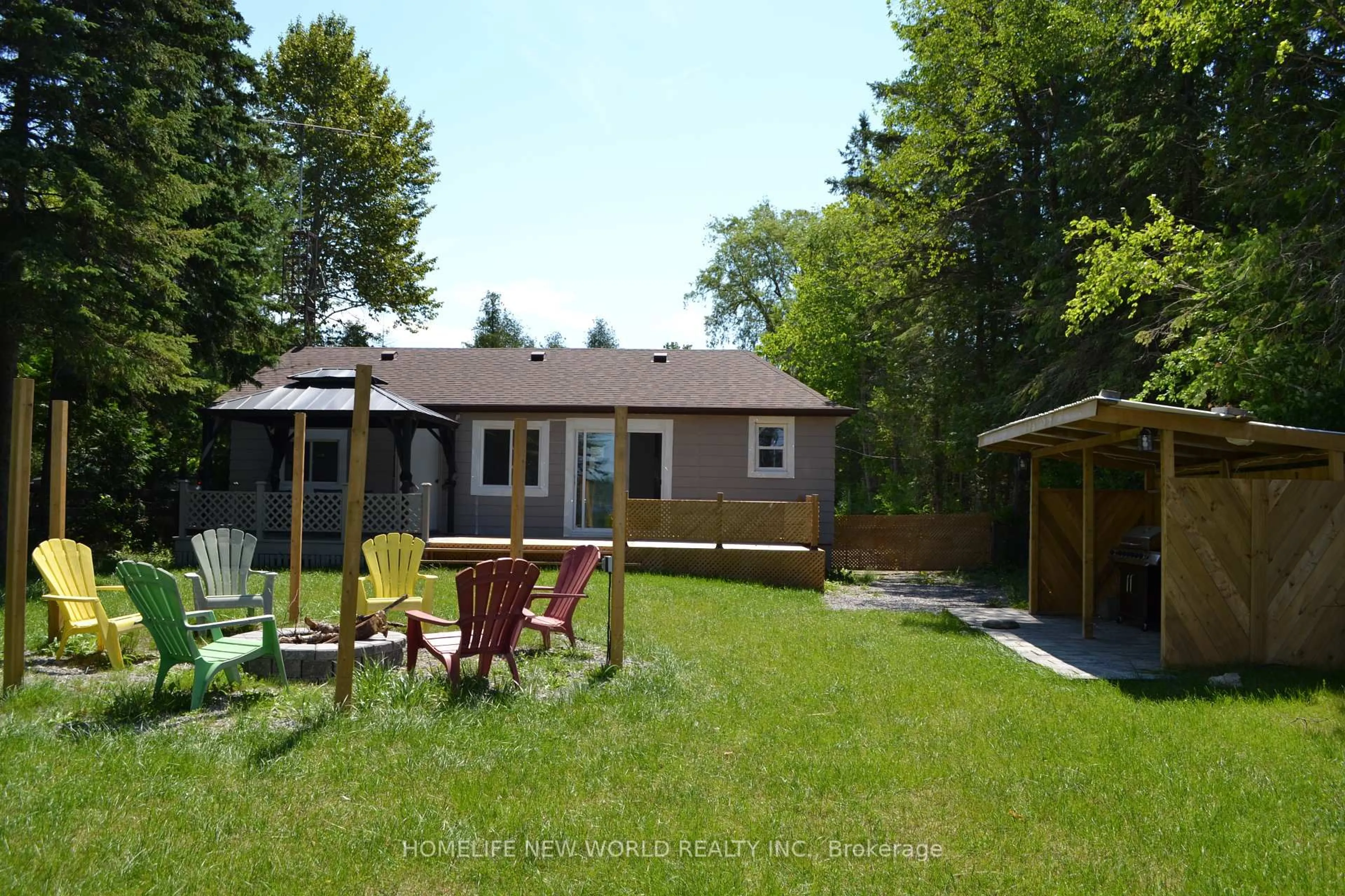 Patio, forest/trees view for 1391 Portage Rd, Kawartha Lakes Ontario K0M 2B0
