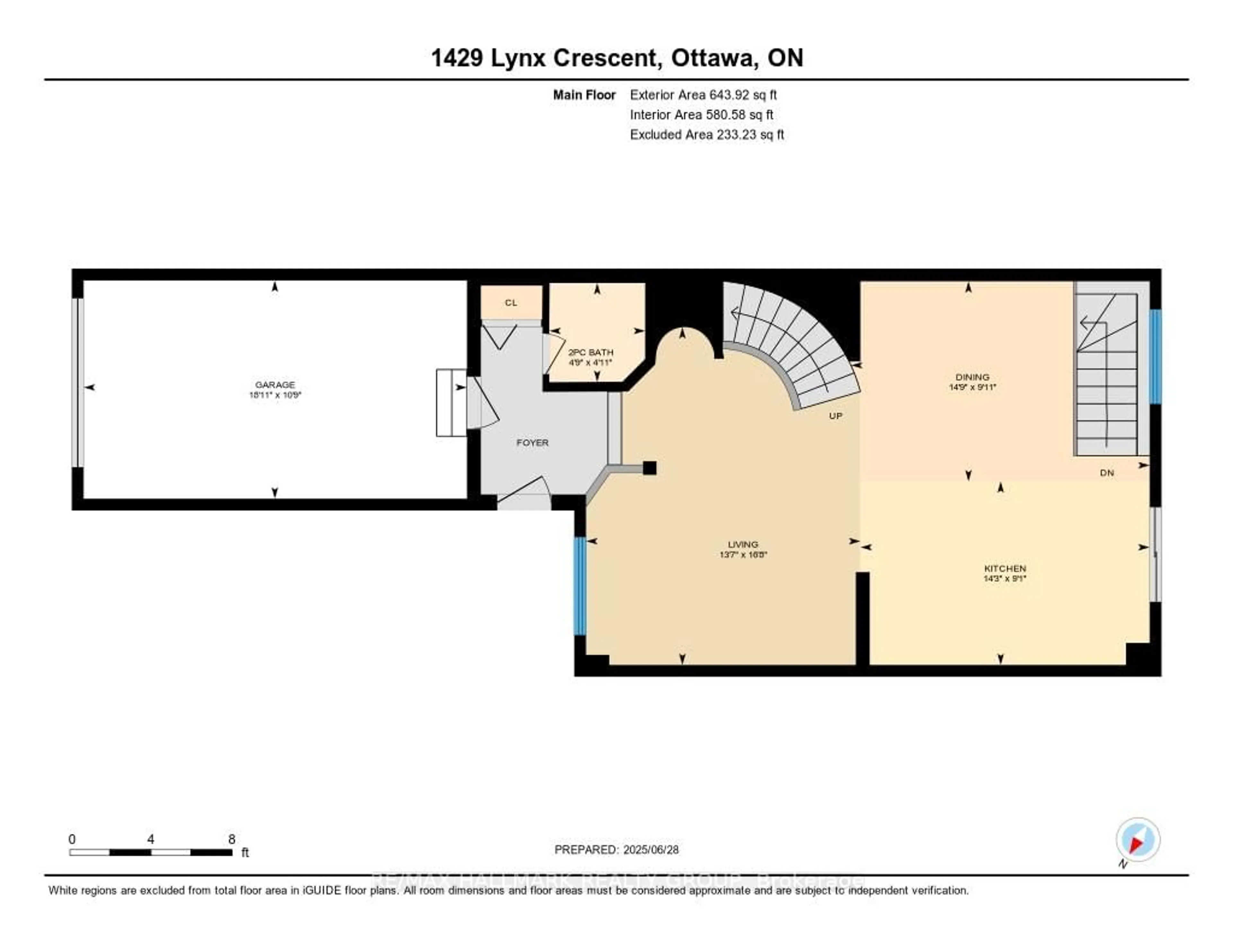 Floor plan for 1429 Lynx Cres, Ottawa Ontario K4A 3Z1