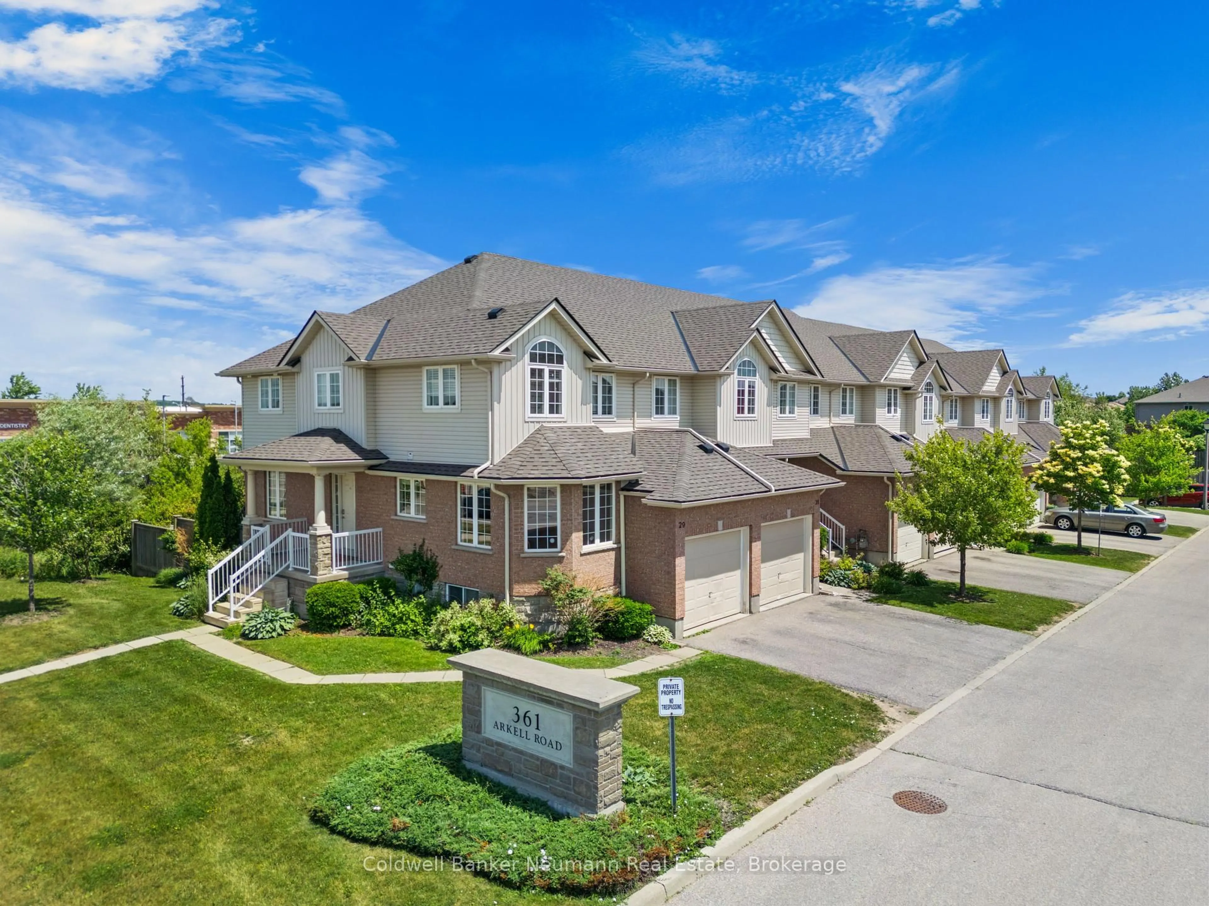 A pic from outside/outdoor area/front of a property/back of a property/a pic from drone, street for 361 Arkell Rd #28, Guelph Ontario N1L 1E5