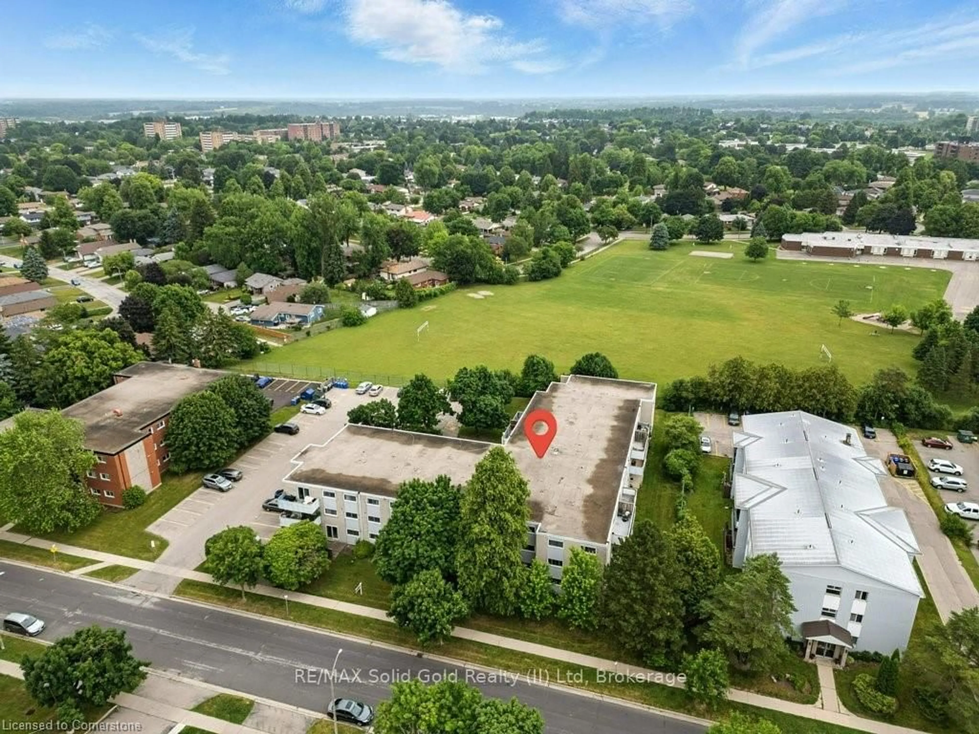 A pic from outside/outdoor area/front of a property/back of a property/a pic from drone, unknown for 80 Breckenridge Dr #110, Kitchener Ontario N2B 2N9