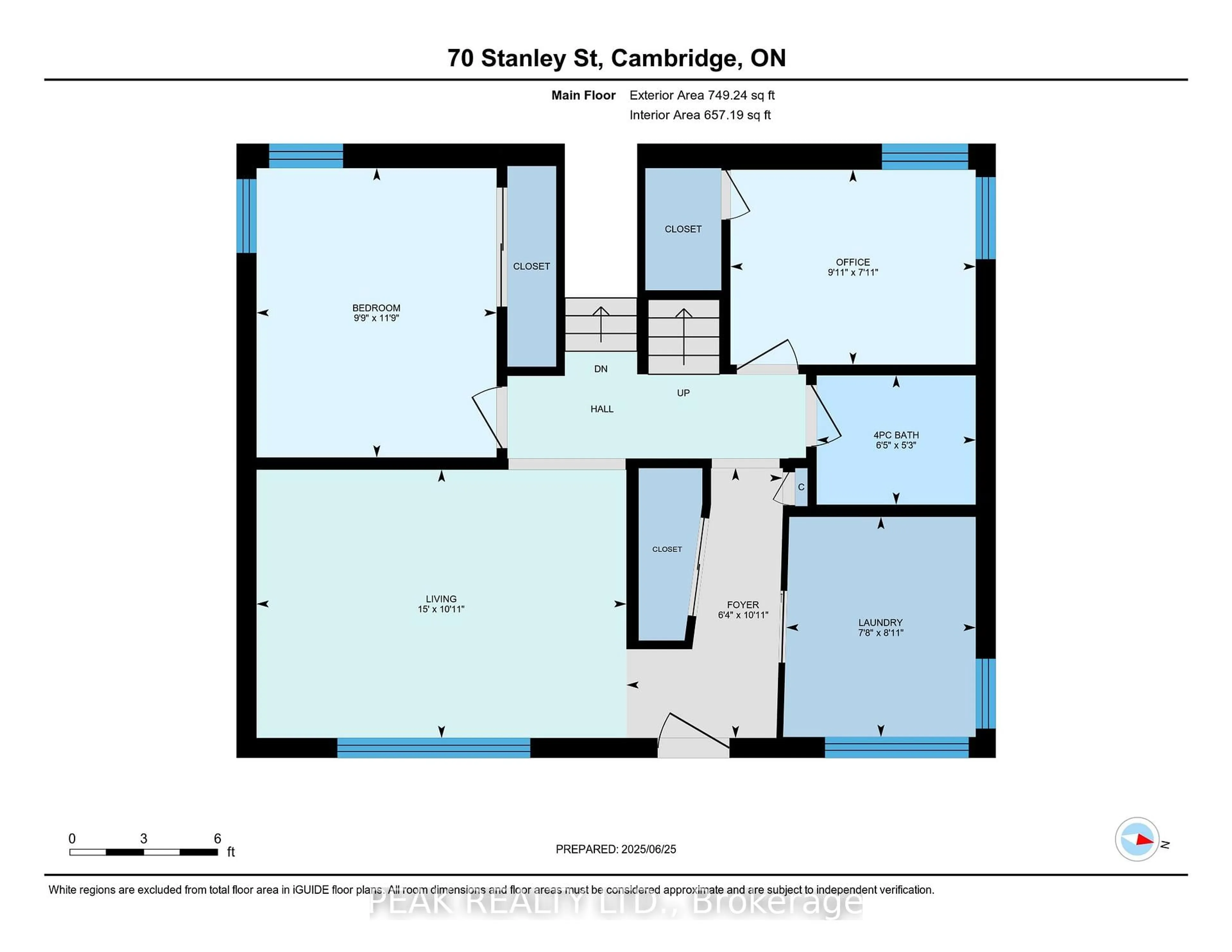 Floor plan for 70 Stanley St, Cambridge Ontario N1S 2A6