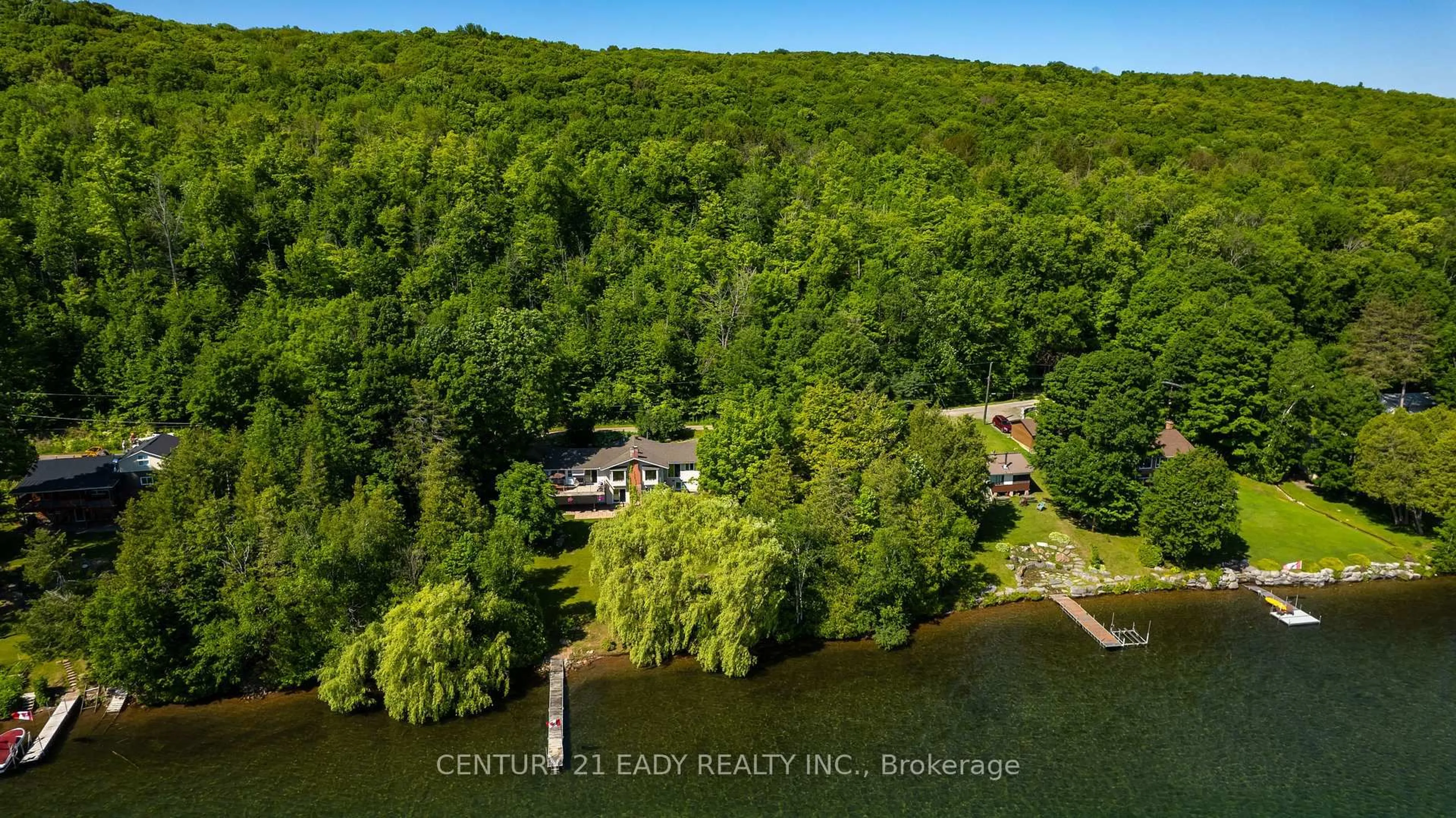 A pic from outside/outdoor area/front of a property/back of a property/a pic from drone, water/lake/river/ocean view for 187 Mulberry Lane, Eganville Ontario K0J 1T0