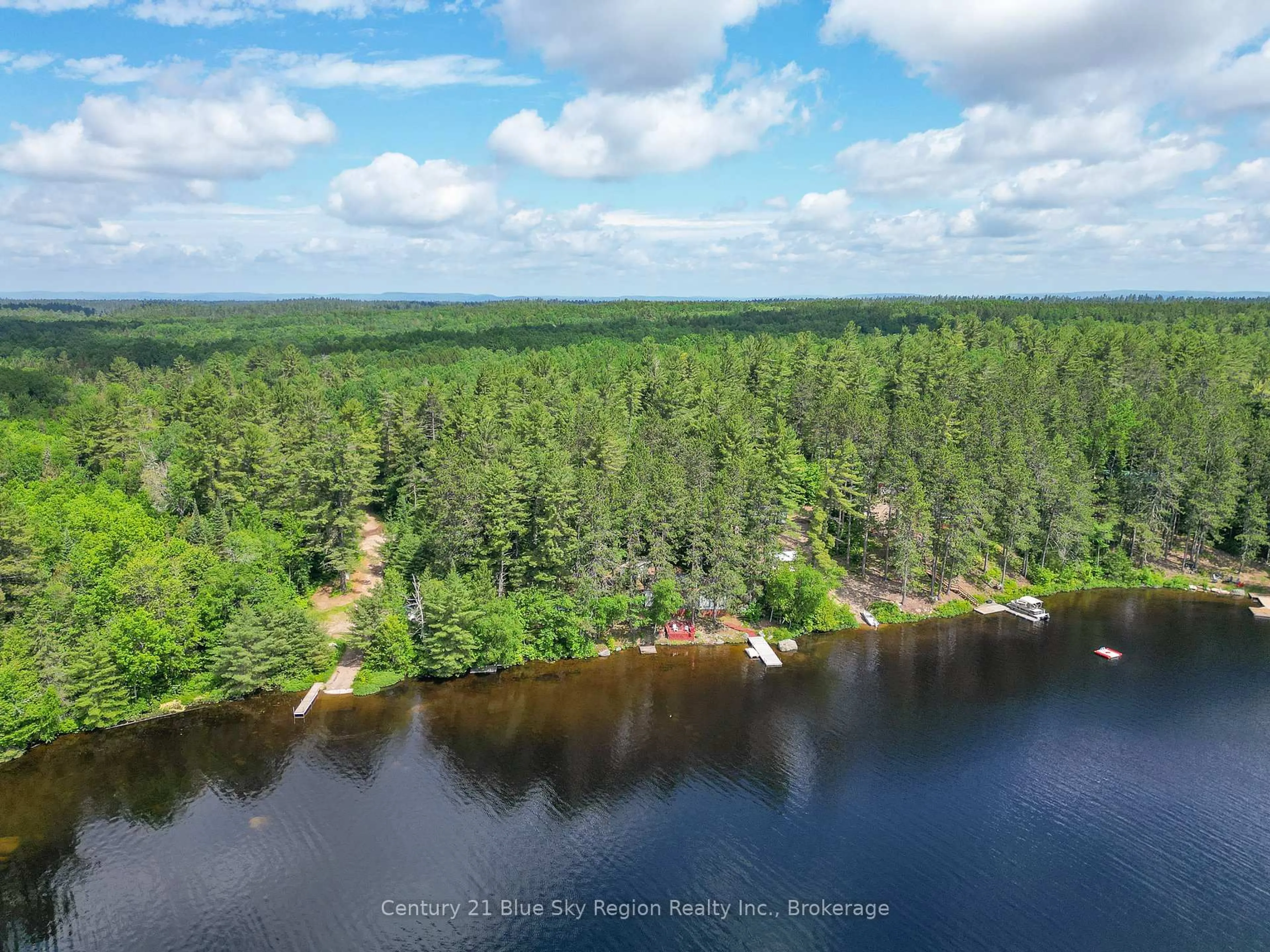 A pic from outside/outdoor area/front of a property/back of a property/a pic from drone, water/lake/river/ocean view for 3138 Sturgeon Lake Rd, Papineau-Cameron Ontario P0H 1V0