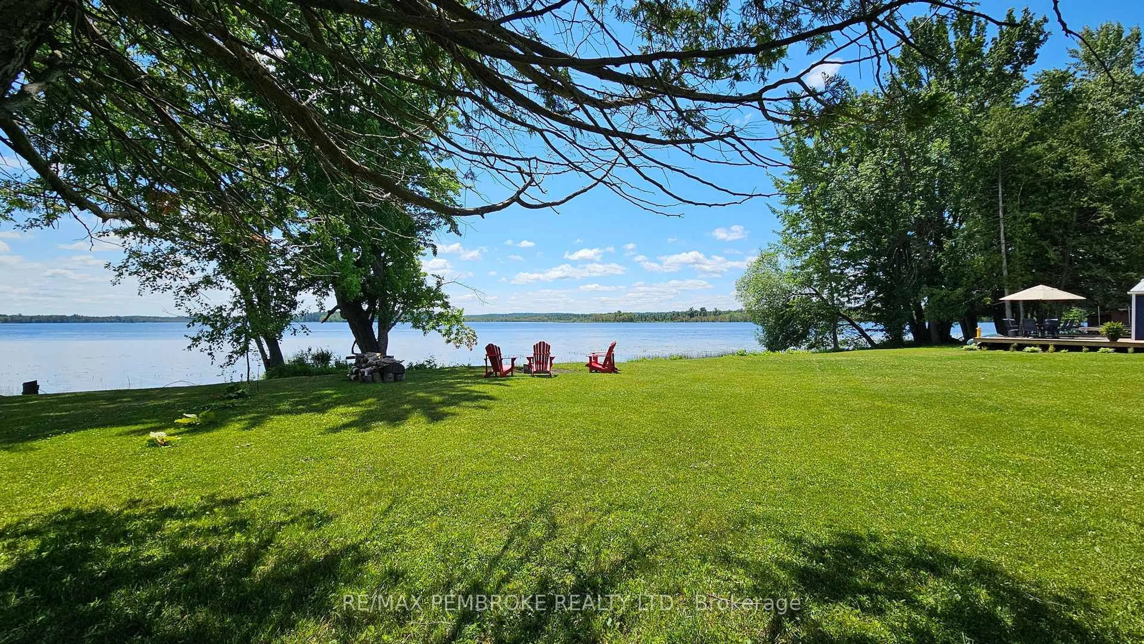 Patio, water/lake/river/ocean view for 39 Columbine Lane, Eganville Ontario K0J 1T0