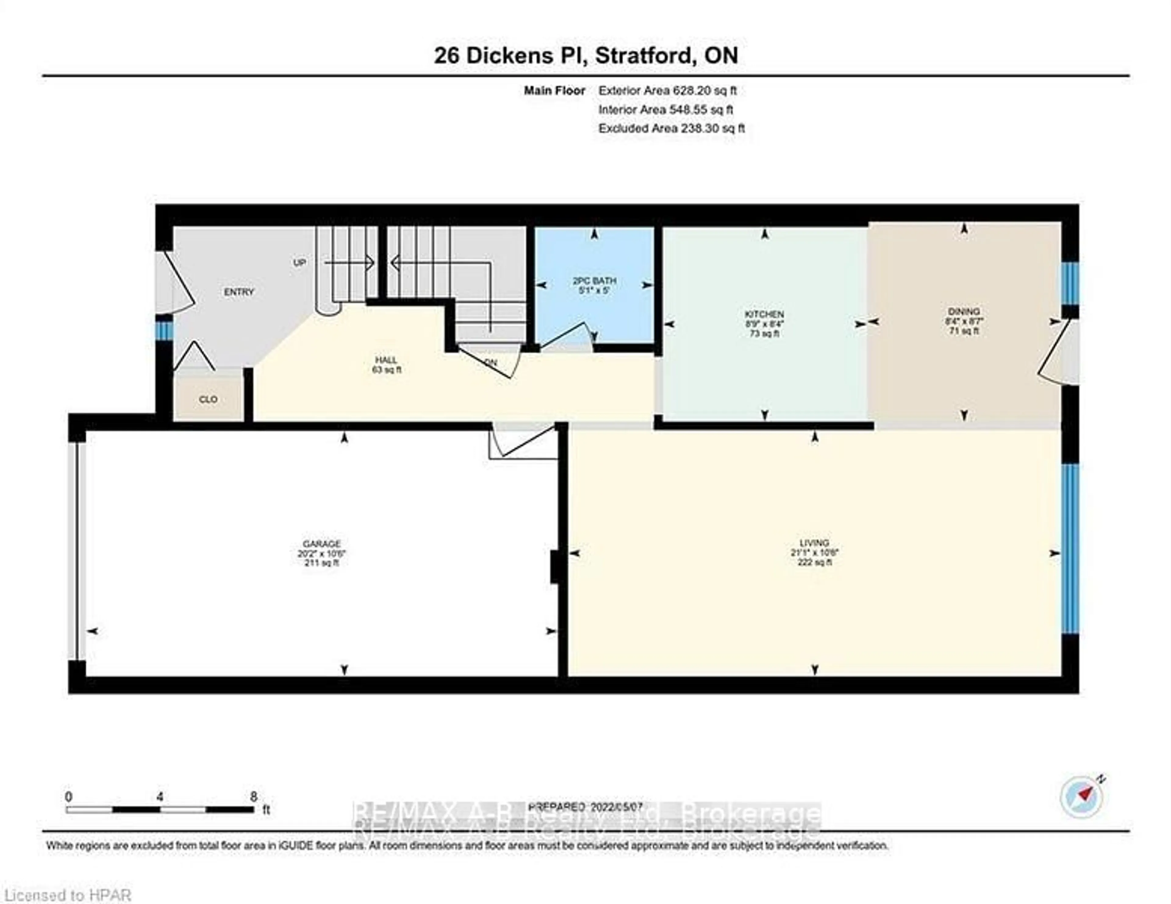 Floor plan for 26 Dickens Pl, Stratford Ontario N5A 7G1