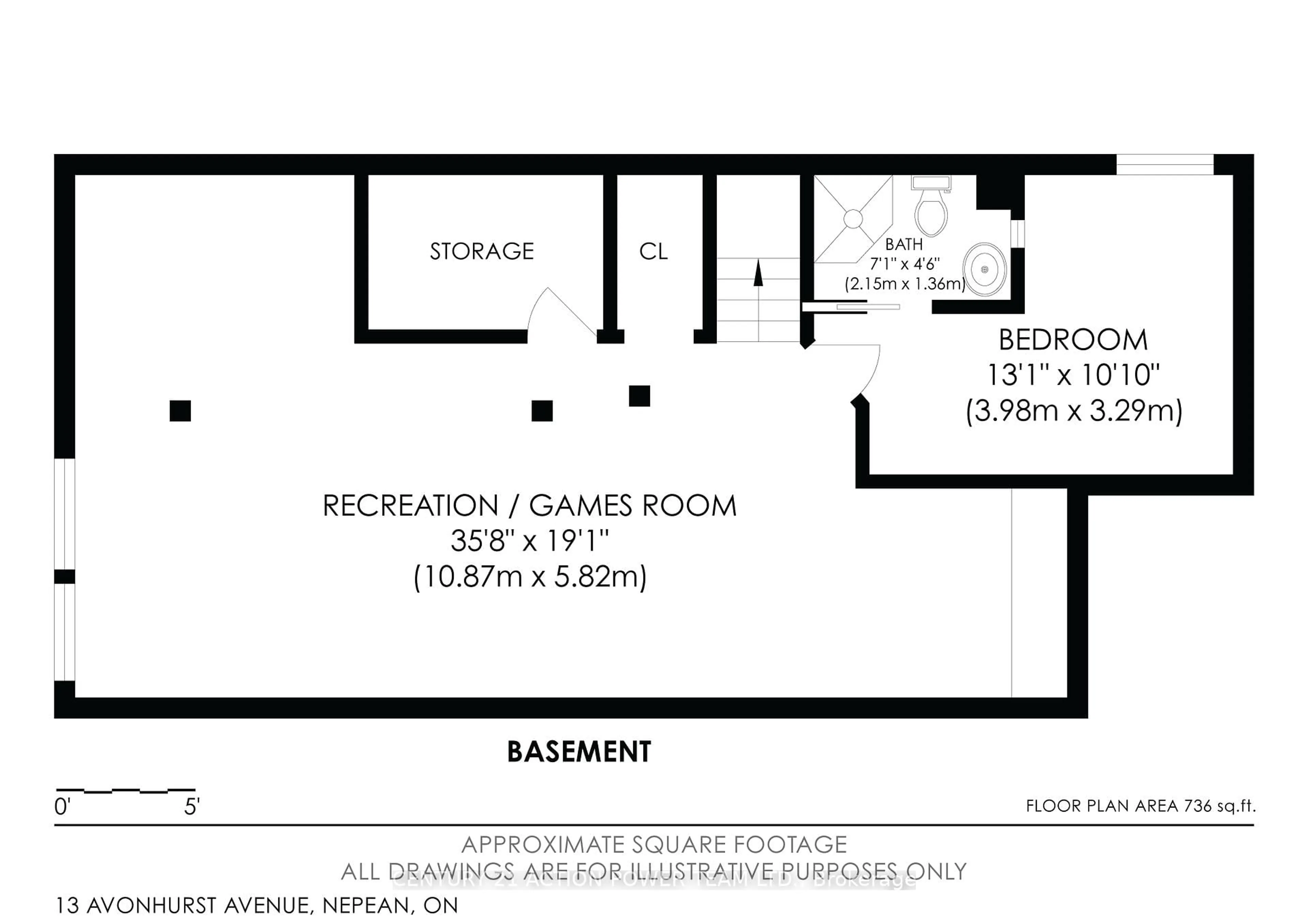 Floor plan for 13 Avonhurst Ave, Ottawa Ontario K2J 4K9