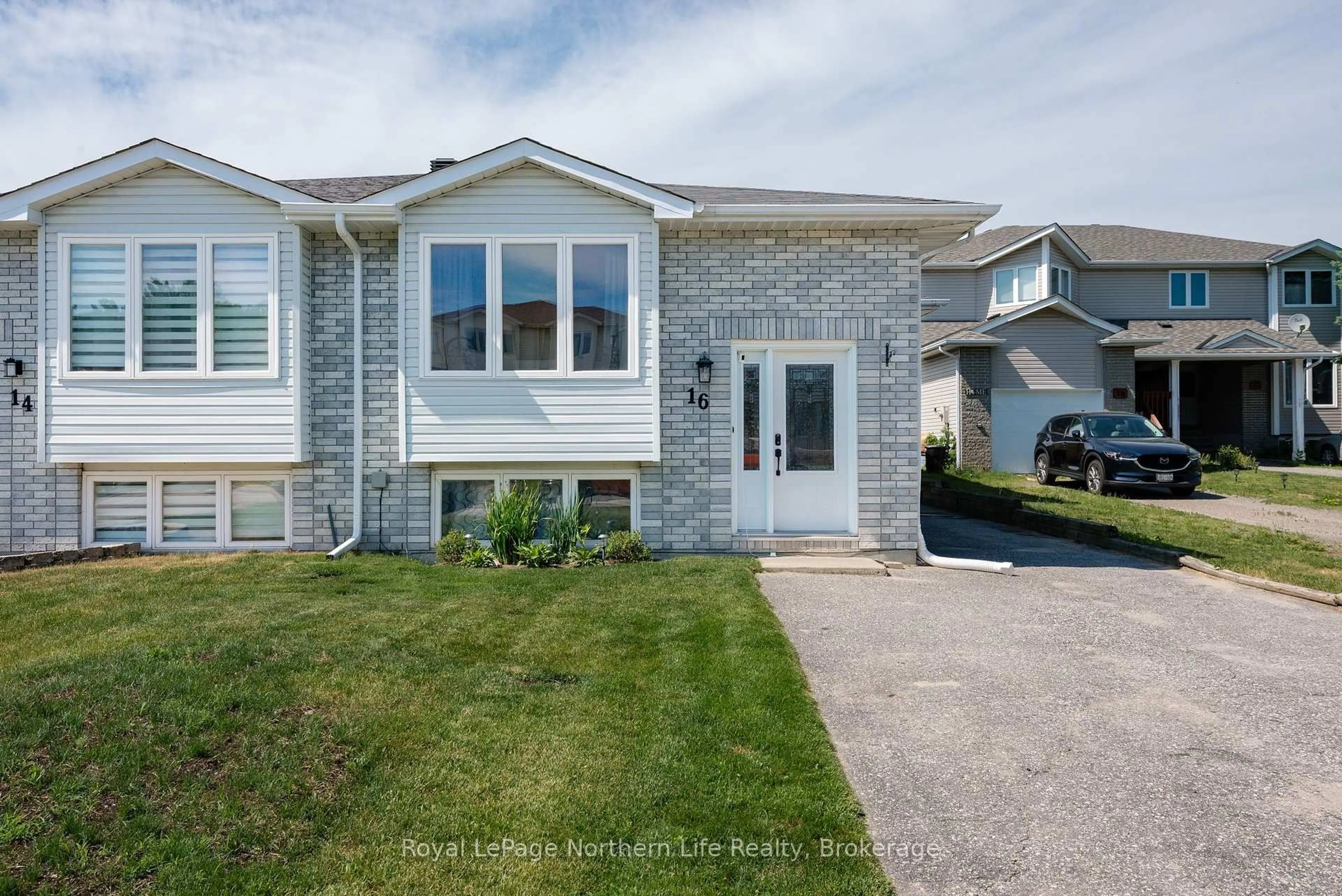 Home with vinyl exterior material, street for 16 Tiffany Crt, North Bay Ontario P1B 9R6
