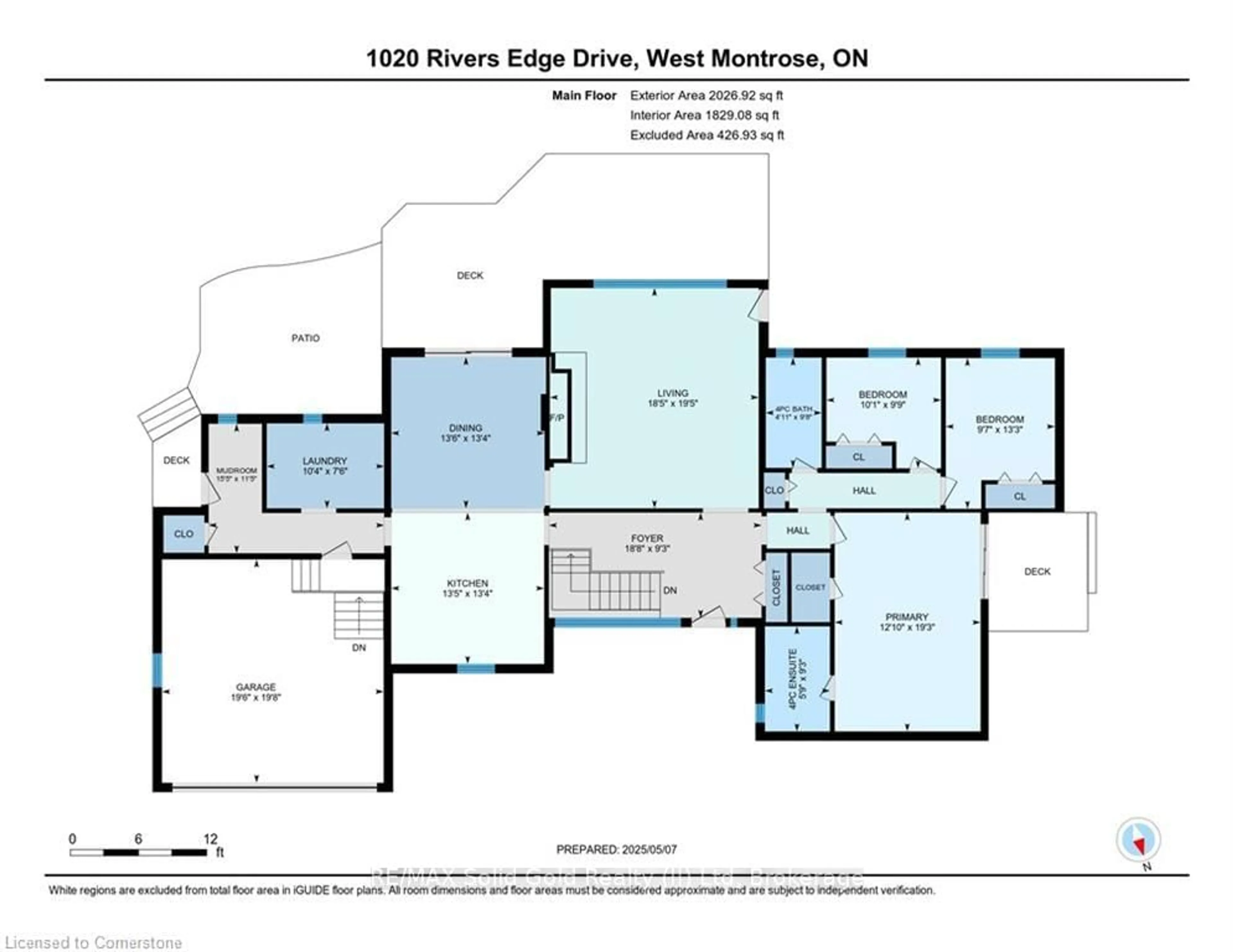 Floor plan for 1020 Rivers Edge Dr, Woolwich Ontario N0B 2V0