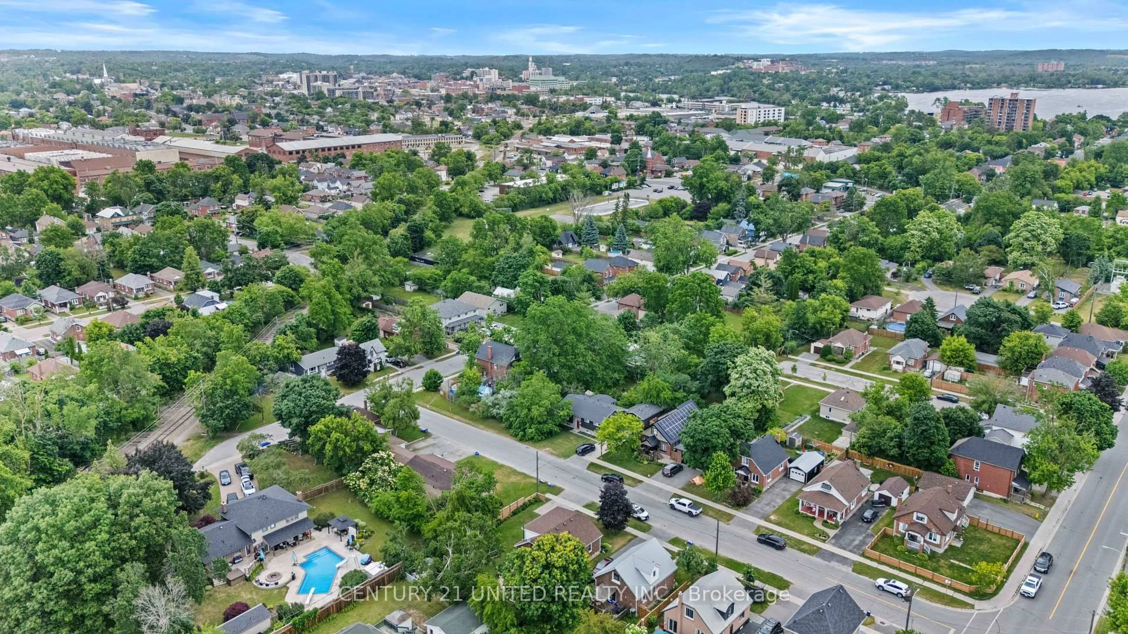 A pic from outside/outdoor area/front of a property/back of a property/a pic from drone, street for 75 Lynch St, Peterborough Central Ontario K9J 5B1