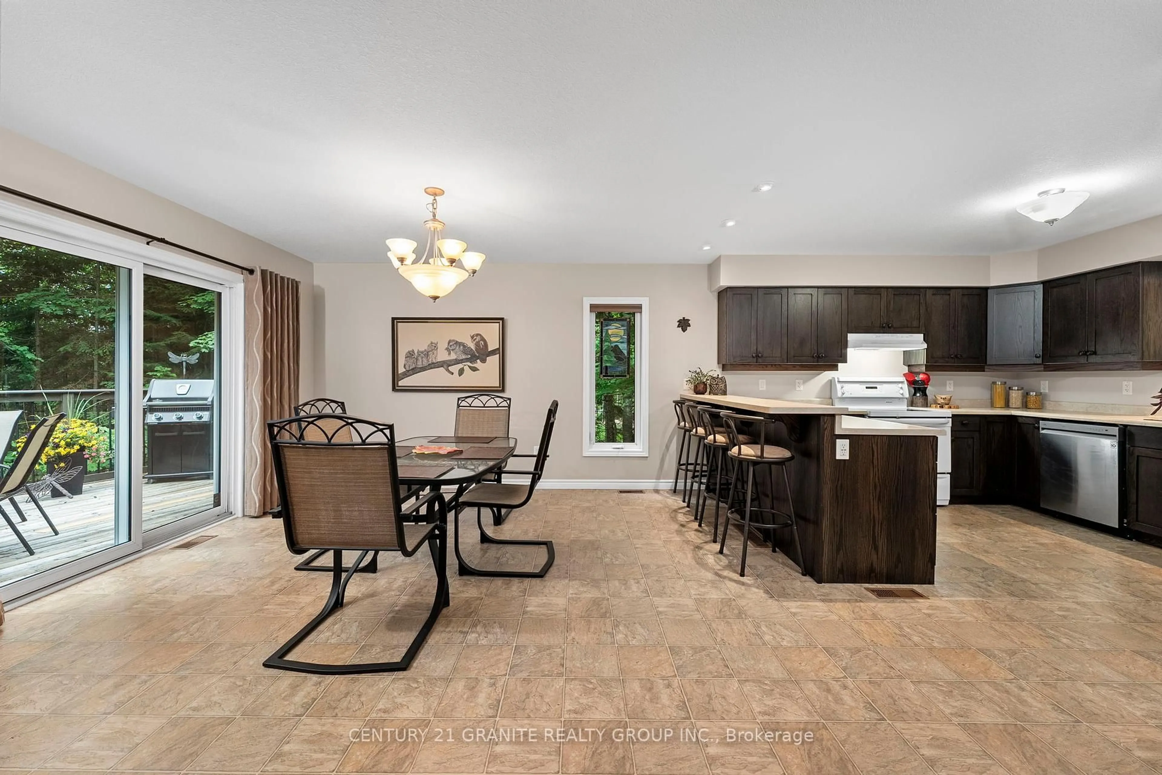 Open concept kitchen, ceramic/tile floor for 49 Fire Route 73 C, North Kawartha Ontario K0L 1A0