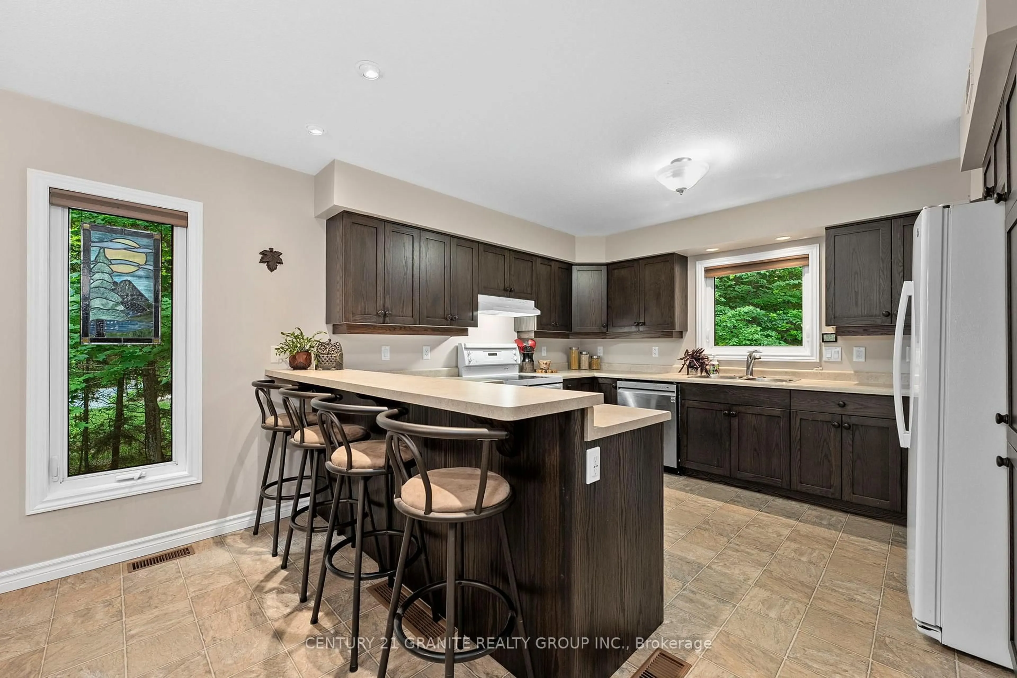 Open concept kitchen, ceramic/tile floor for 49 Fire Route 73 C, North Kawartha Ontario K0L 1A0