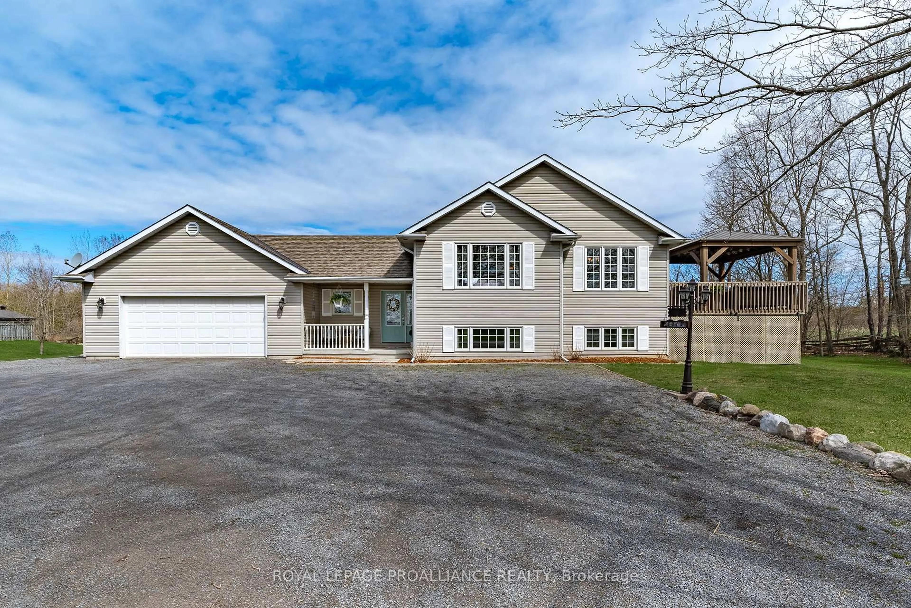 A pic from outside/outdoor area/front of a property/back of a property/a pic from drone, street for 3375 Harmony Rd, Corbyville Ontario K0K 1V0