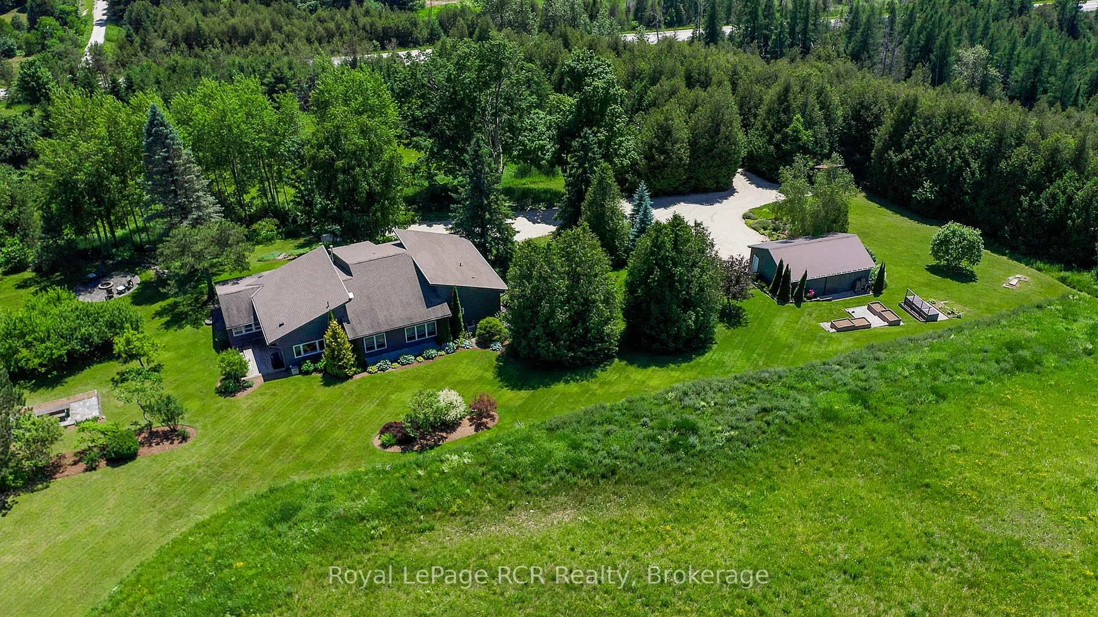 A pic from outside/outdoor area/front of a property/back of a property/a pic from drone, unknown for 503801 Grey Rd 12, West Grey Ontario N0C 1H0