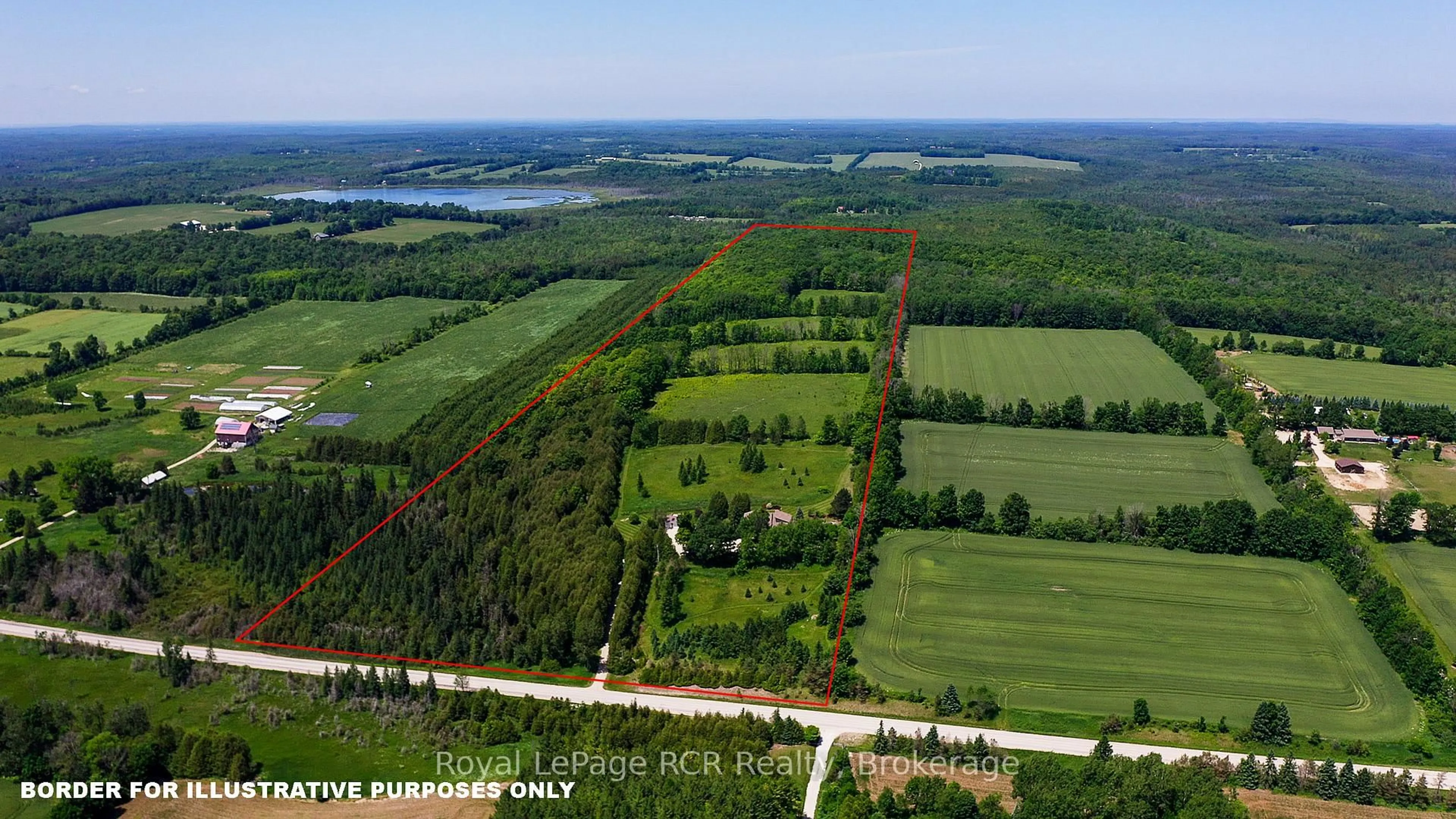 A pic from outside/outdoor area/front of a property/back of a property/a pic from drone, water/lake/river/ocean view for 503801 Grey Rd 12, West Grey Ontario N0C 1H0