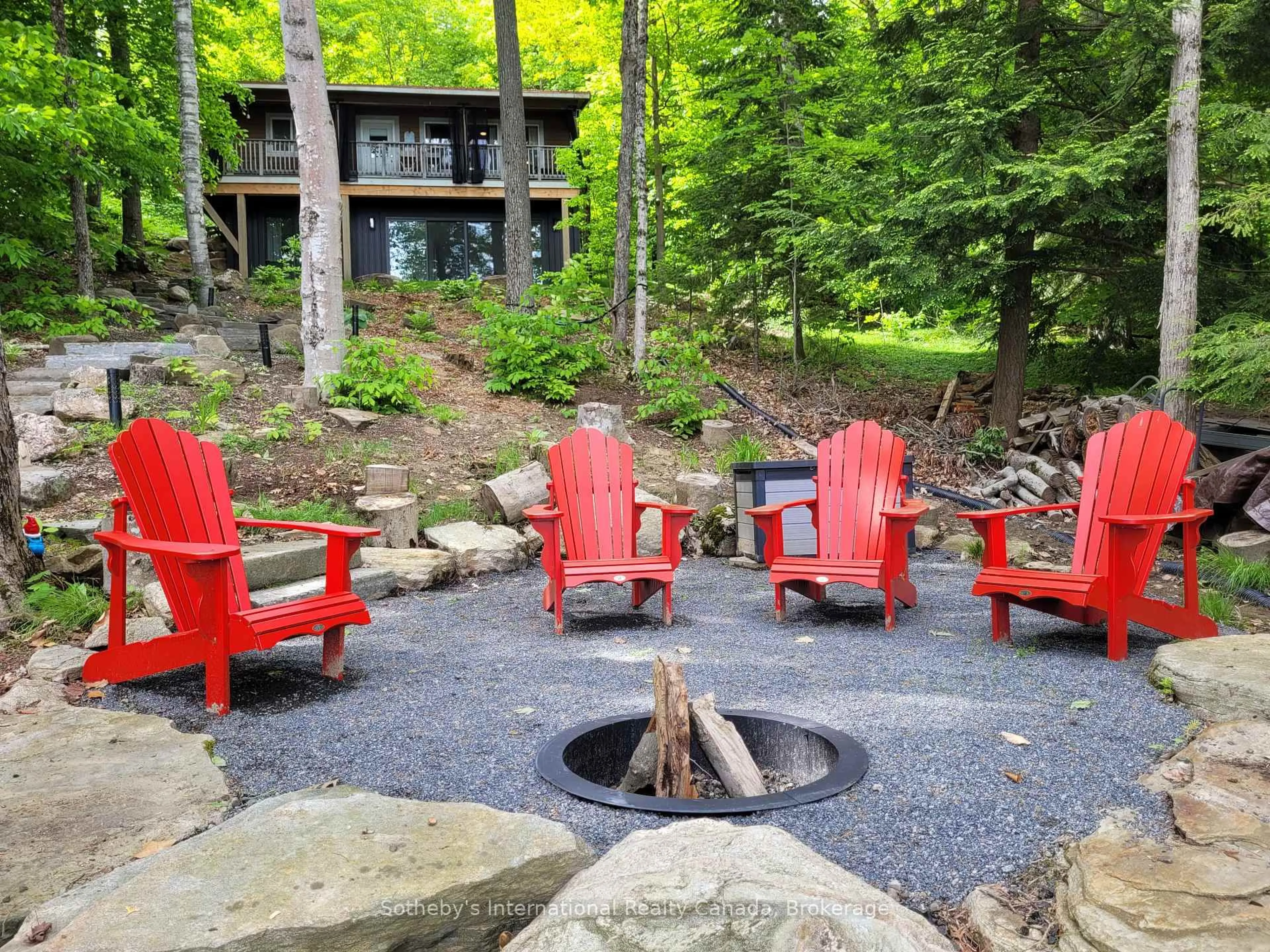 Patio, water/lake/river/ocean view for 1048 Longline Lake Rd, Lake of Bays Ontario P0B 1A0
