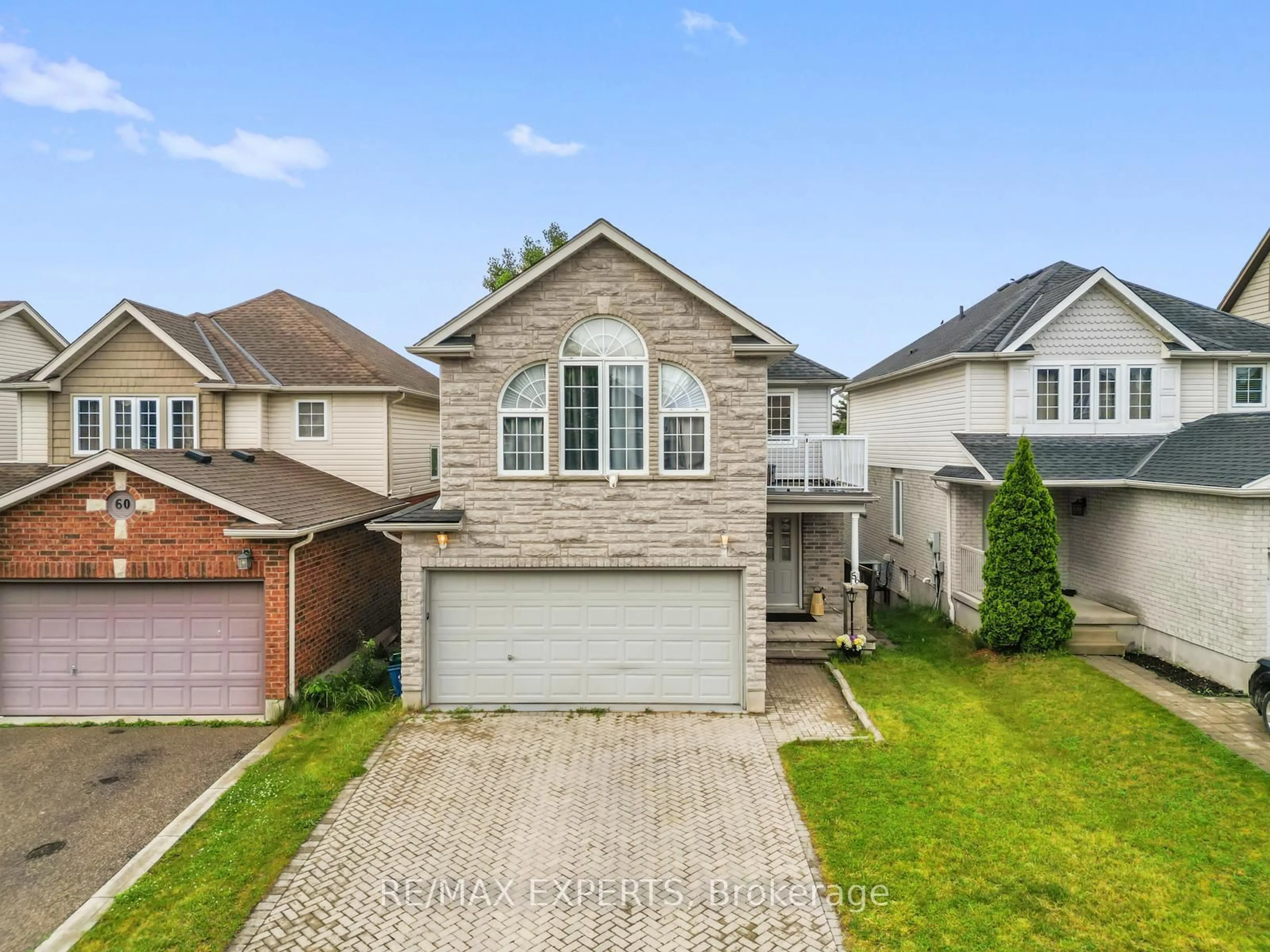 A pic from outside/outdoor area/front of a property/back of a property/a pic from drone, street for 56 Steepleridge St, Kitchener Ontario N2P 2W3