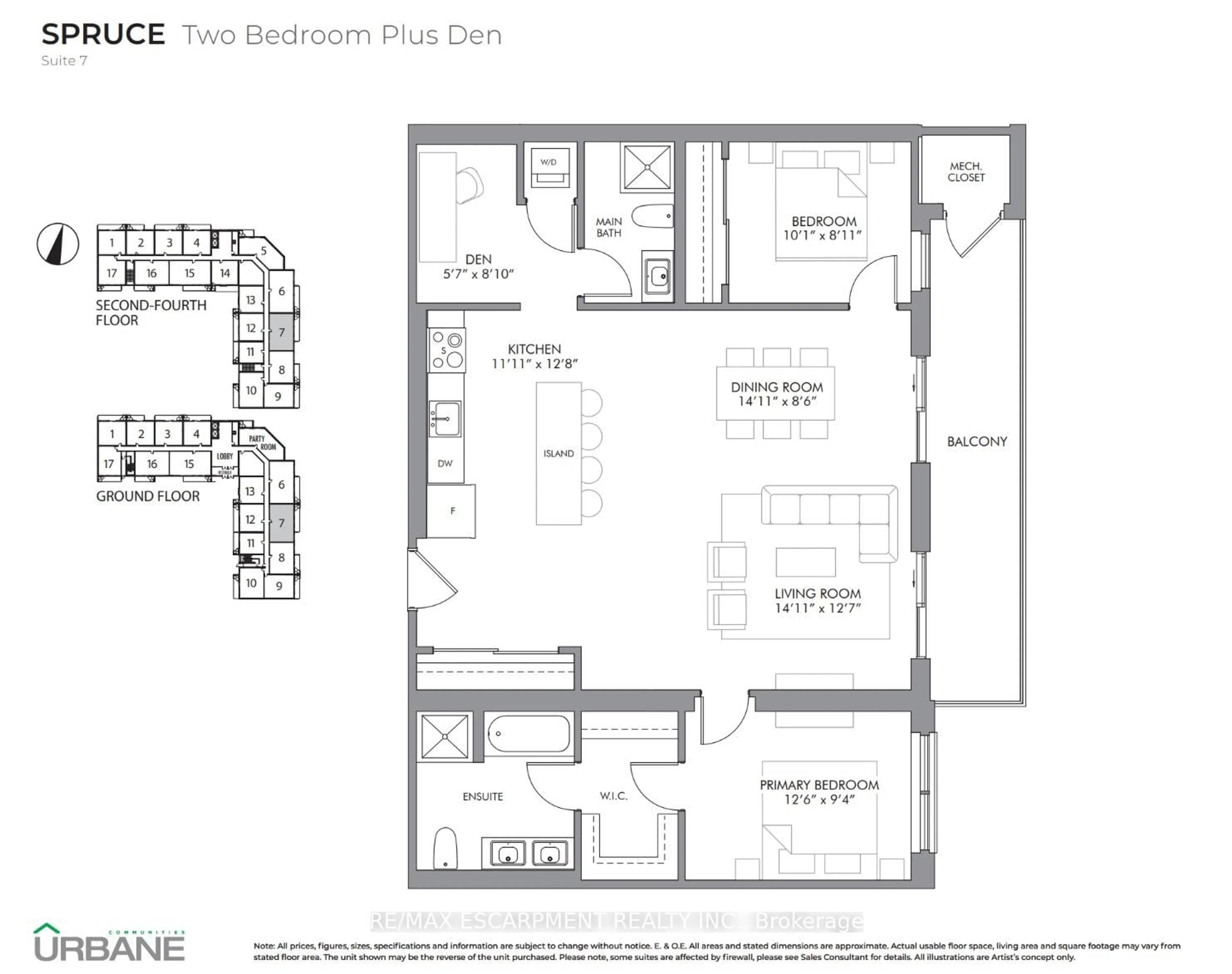 Floor plan for 7549A Kalar Rd #407, Niagara Falls Ontario L2H 3W6
