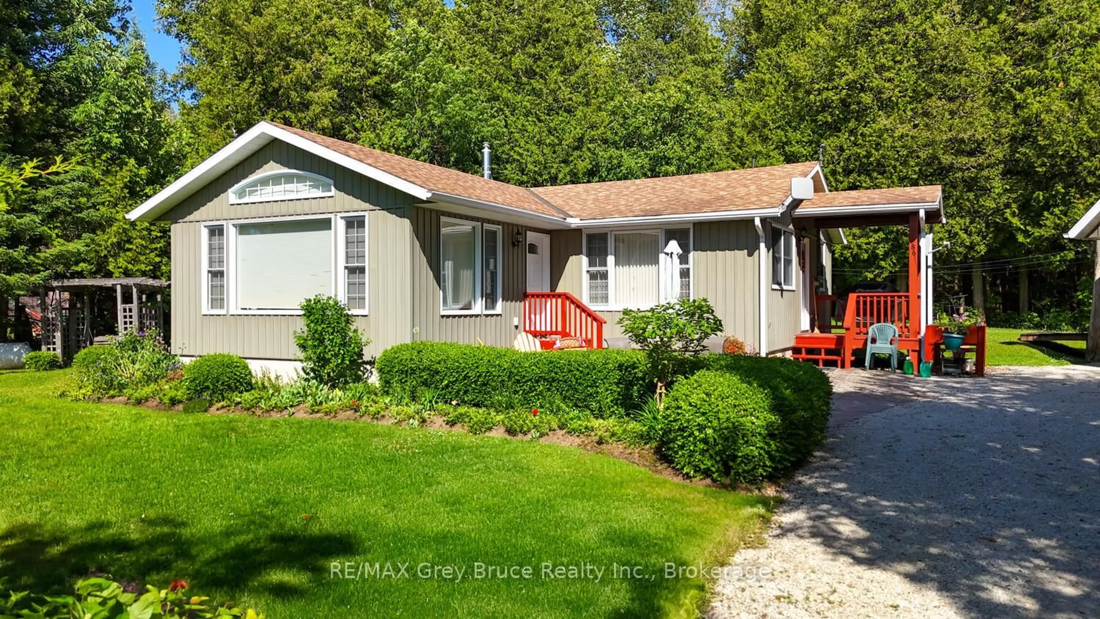 Home with vinyl exterior material, street for 186 Hope Bay Rd, South Bruce Peninsula Ontario N0H 2T0