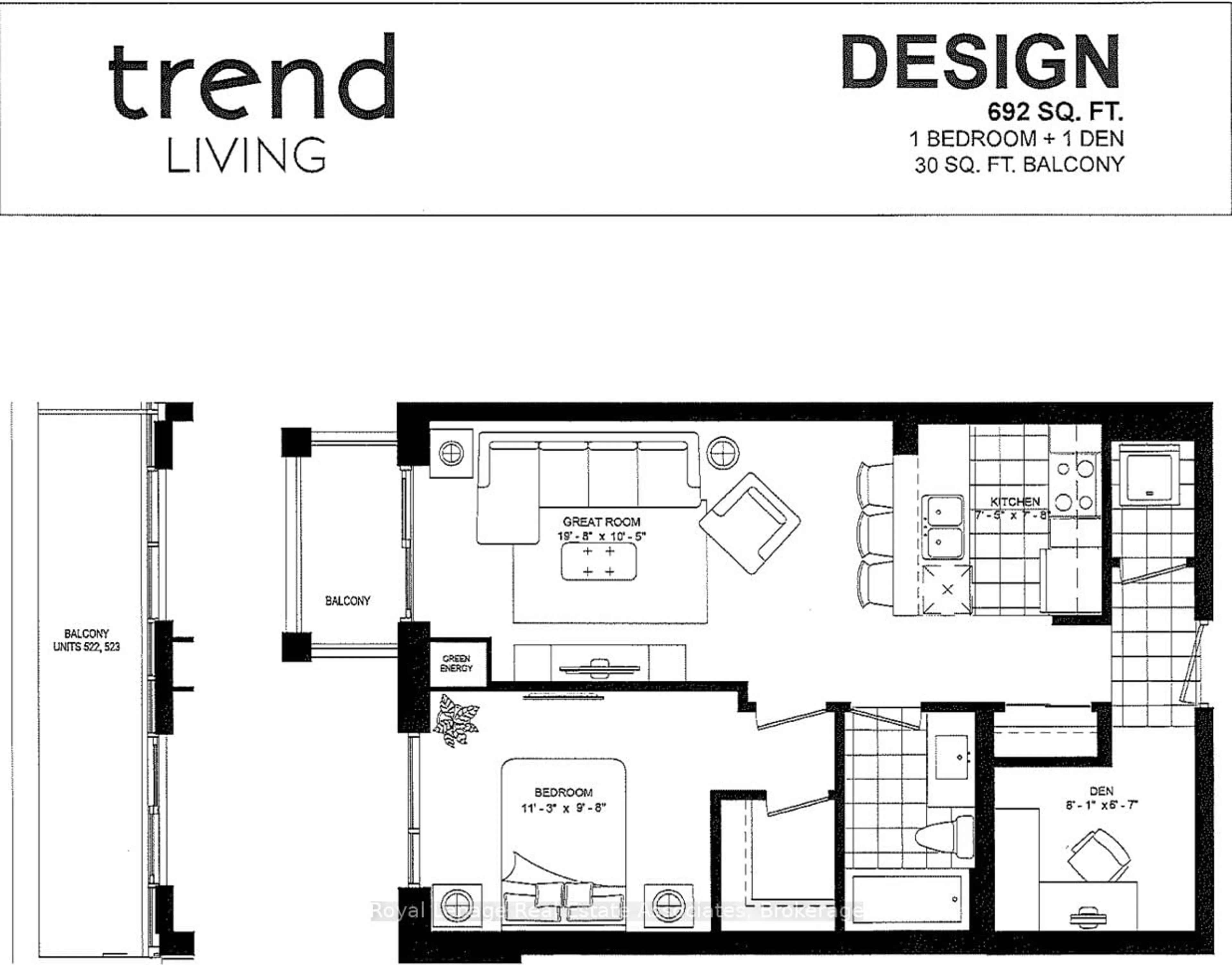 Floor plan for 460 Dundas St #434, Hamilton Ontario L8B 2A5