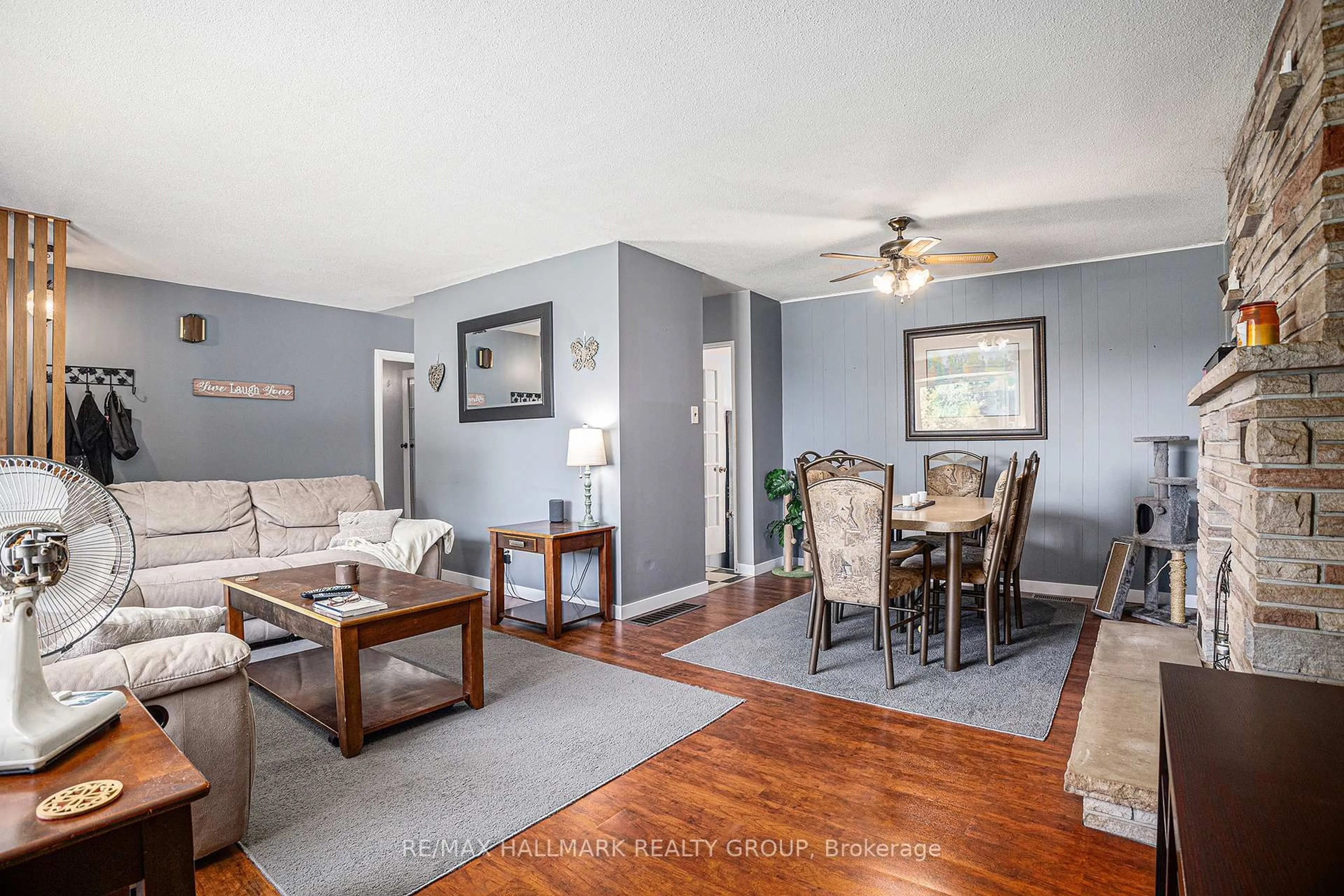 Living room with furniture, wood/laminate floor for 3504 County Road 26 Rd, Augusta Ontario K0E 1T0