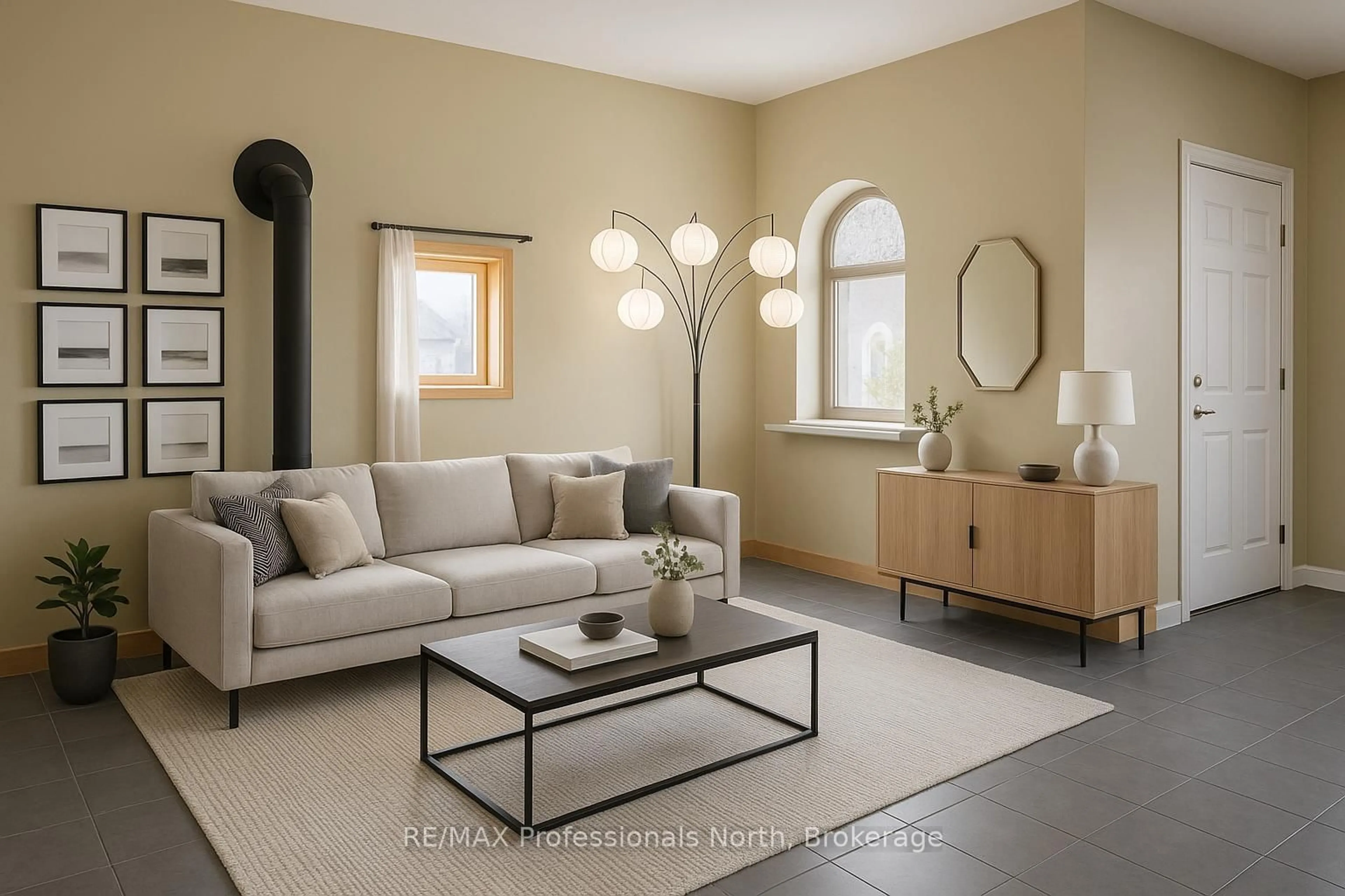 Living room with furniture, unknown for 60 Ontario St #C, Burk's Falls Ontario P0A 1C0