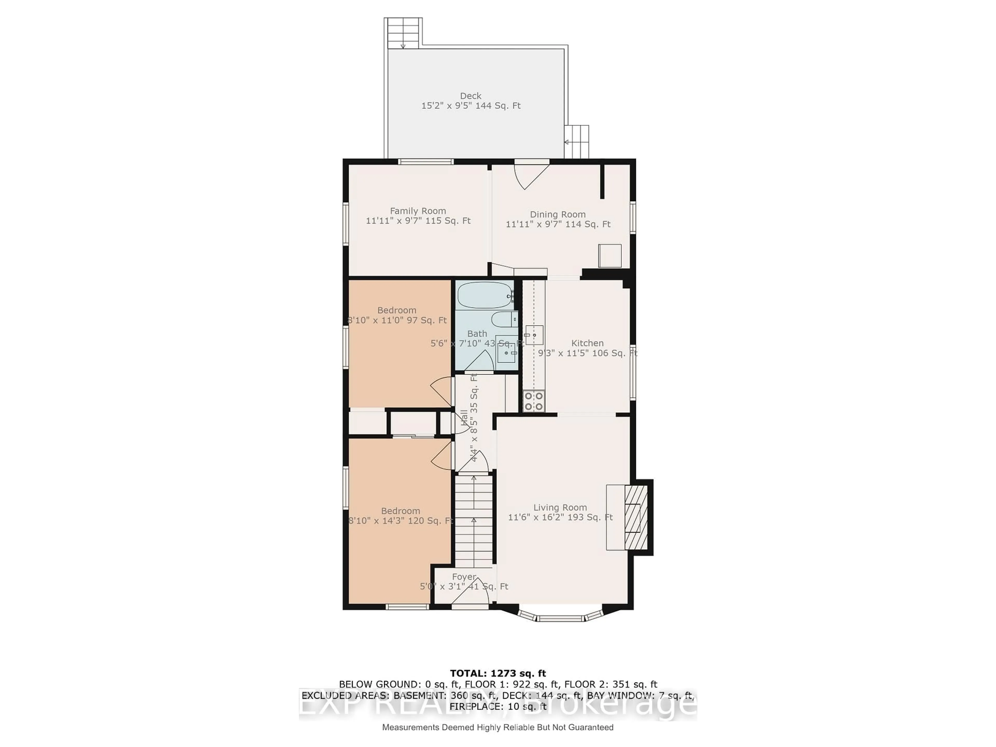 Floor plan for 8 Jackson St, Quinte West Ontario K8V 1Z7