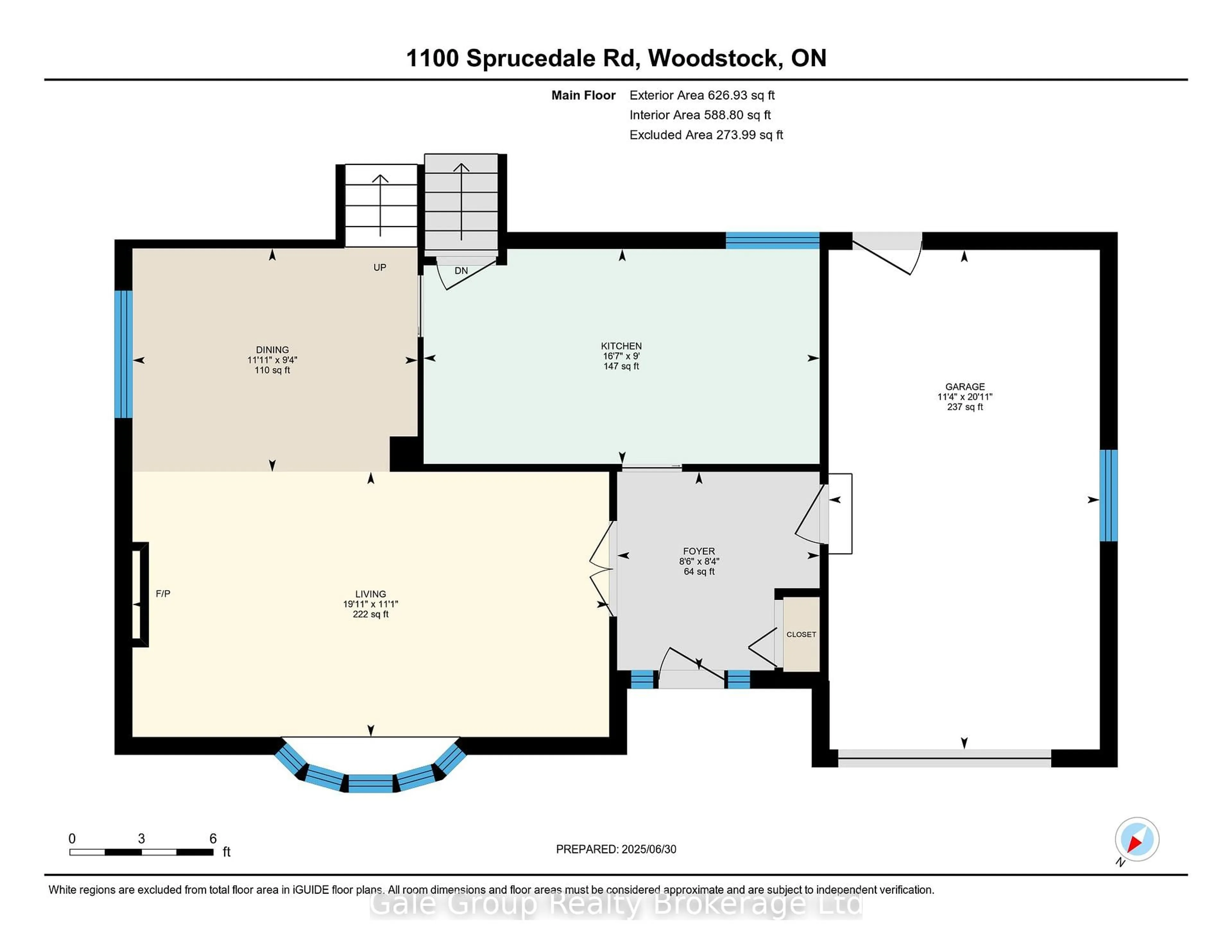 Floor plan for 1100 Sprucedale Rd, Woodstock Ontario N4S 4Z9