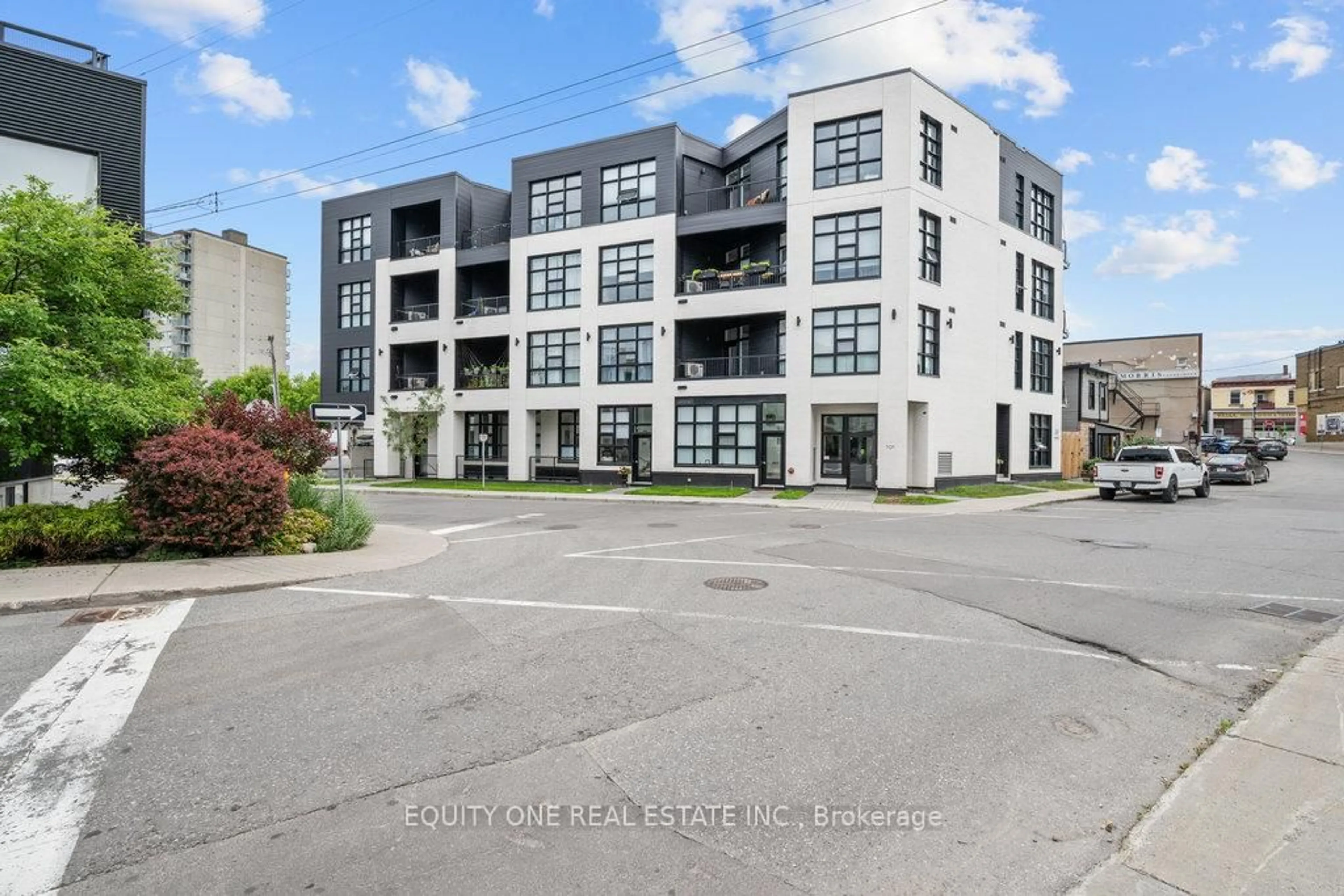 A pic from outside/outdoor area/front of a property/back of a property/a pic from drone, unknown for 101 Pinhey St #105, Ottawa Ontario K1Y 1T7