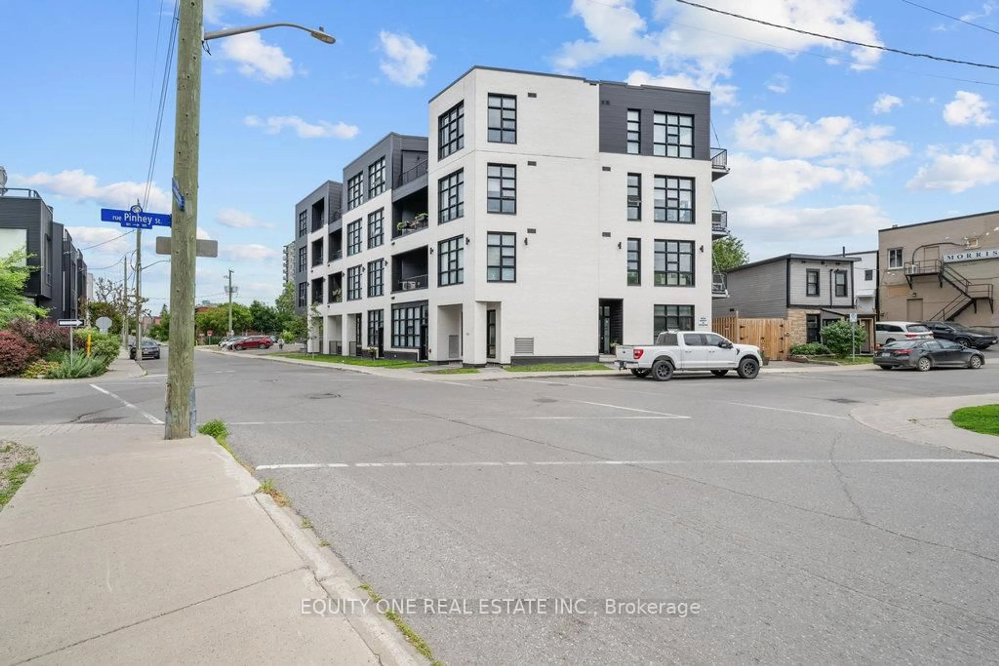 A pic from outside/outdoor area/front of a property/back of a property/a pic from drone, street for 101 Pinhey St #105, Ottawa Ontario K1Y 1T7
