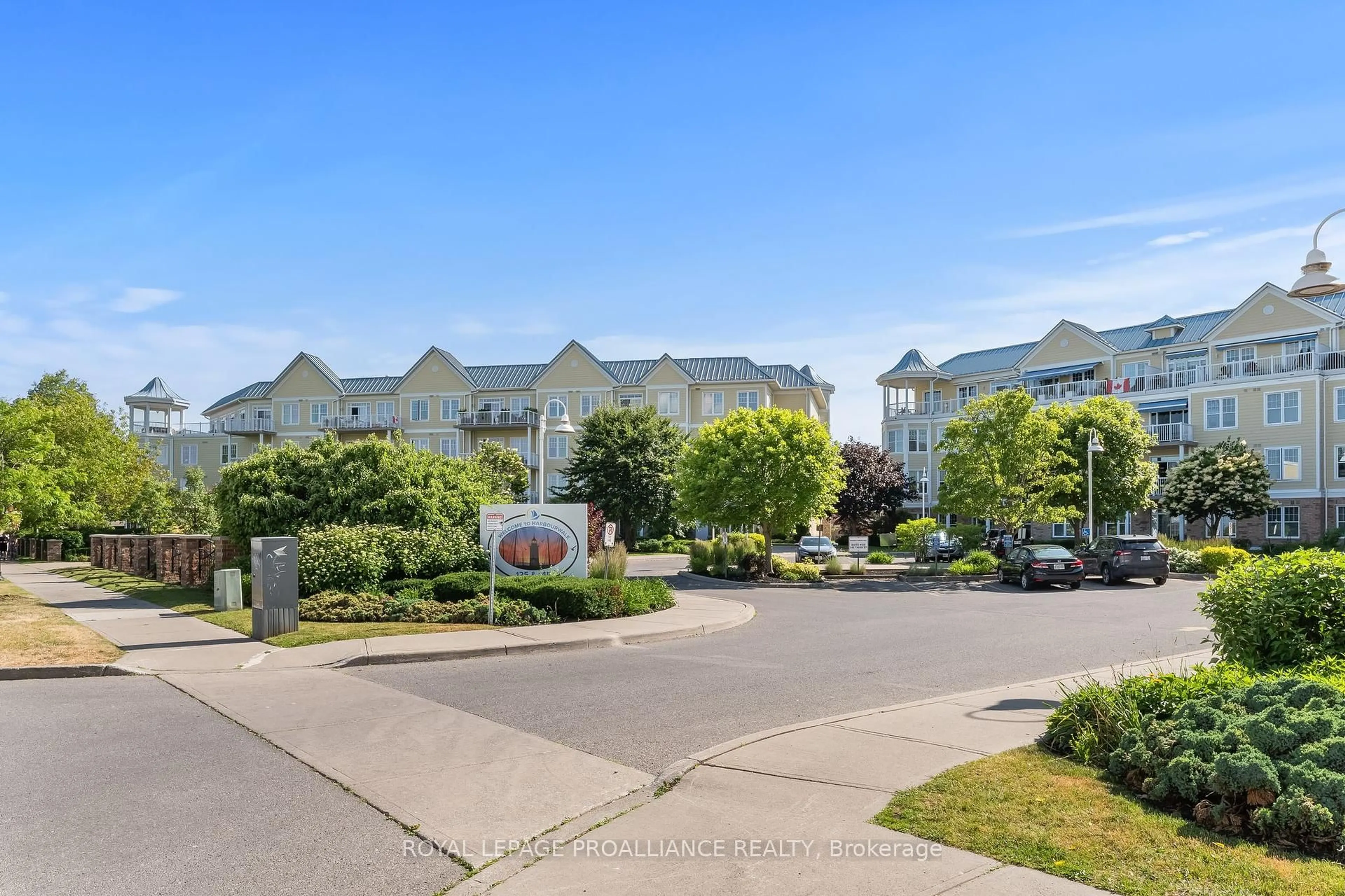 A pic from outside/outdoor area/front of a property/back of a property/a pic from drone, mountain view for 125 Third St #407, Cobourg Ontario K9A 5W9