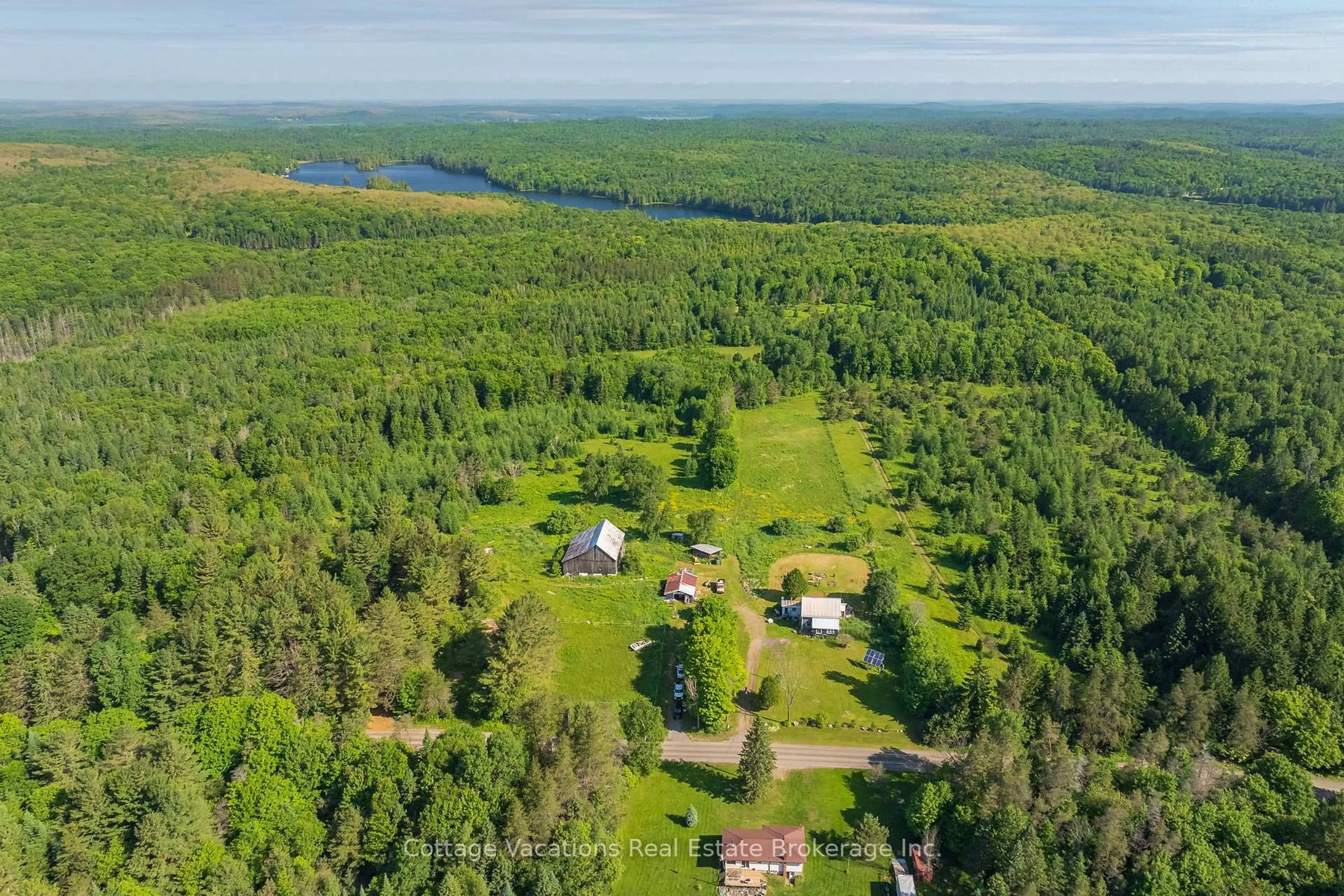 A pic from outside/outdoor area/front of a property/back of a property/a pic from drone, water/lake/river/ocean view for 1678 Fern Glen Rd, Perry Ontario P0A 1J0
