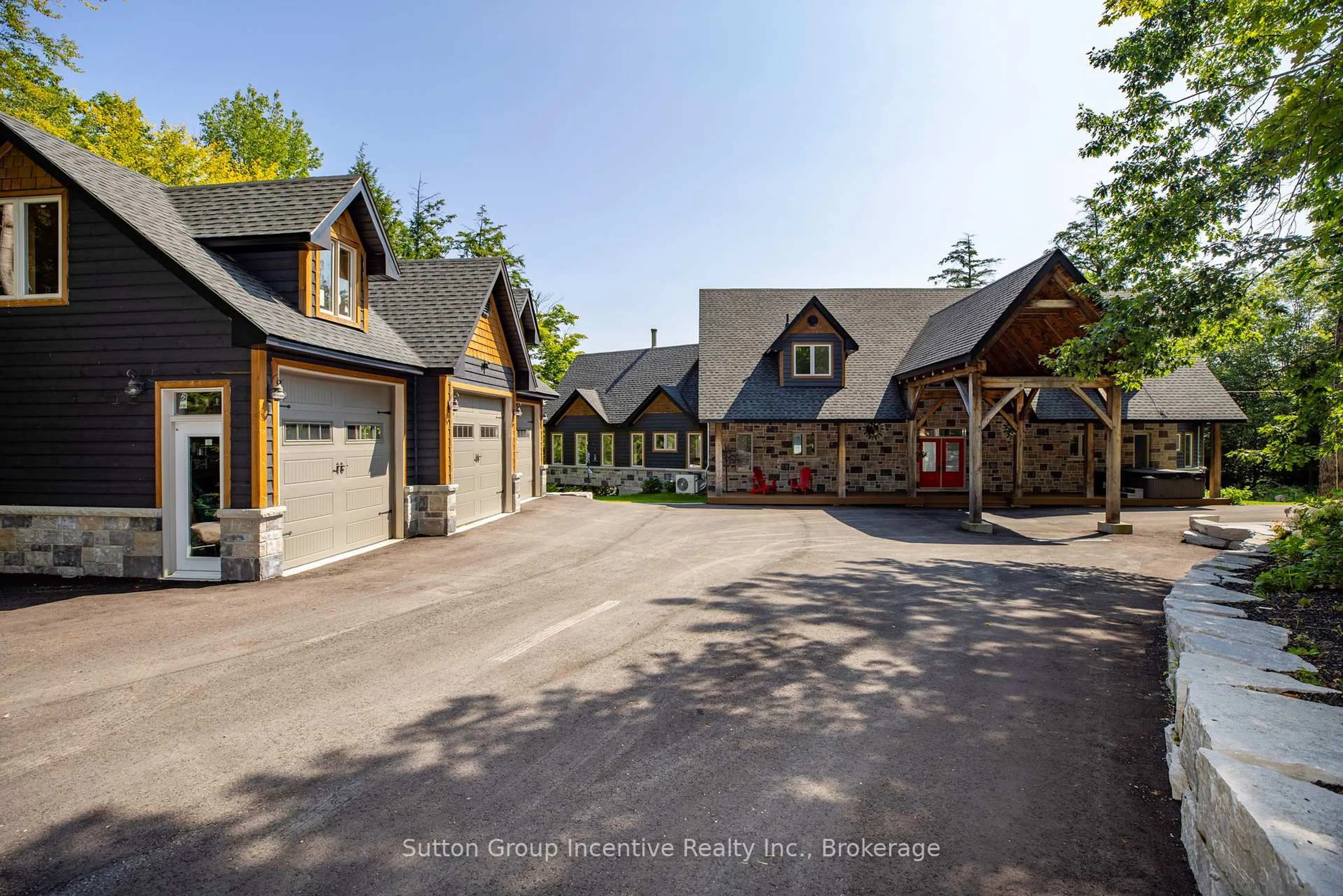 A pic from outside/outdoor area/front of a property/back of a property/a pic from drone, unknown for 15 Gordon Point Lane, Seguin Ontario P0C 1H0